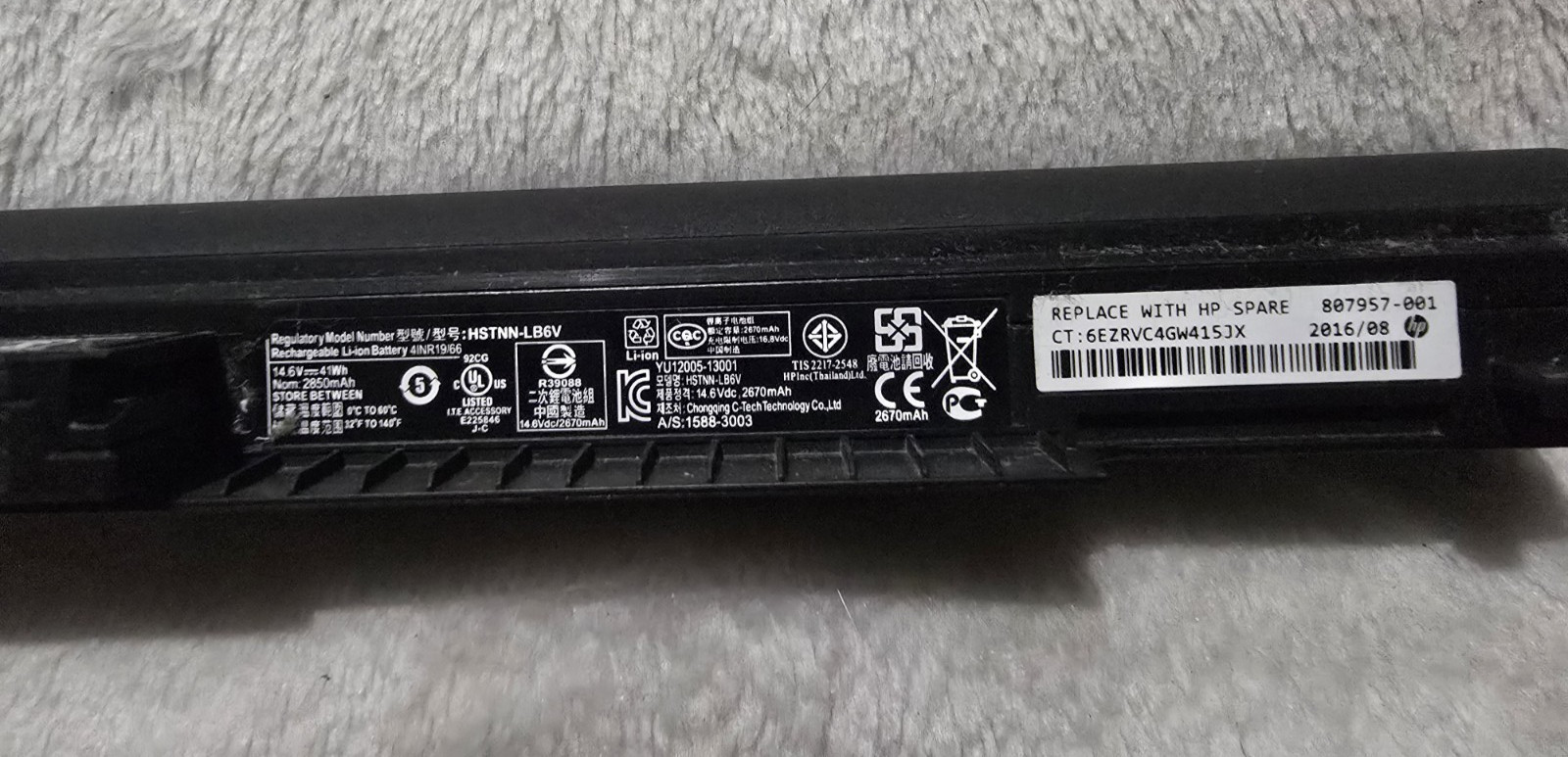 HP 250 G5 Laptop Computer 3165NGW Black Core i3 with Charger Built-in Webcam