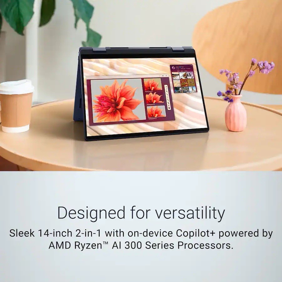 Dell Plus 14” 2K 2in1 Touchscreen AMD Ryzen AI 300 Series AI 7 350 2025 16GB 1TB