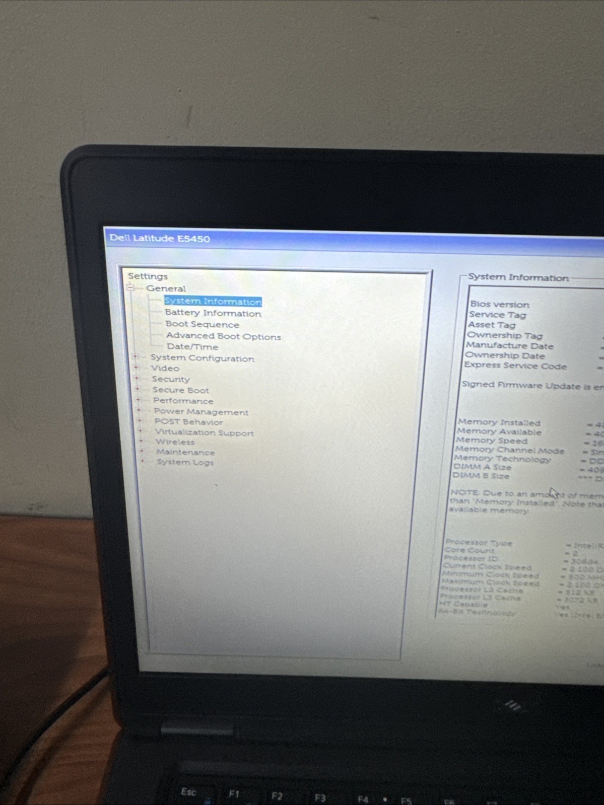 Dell Latitude E5450 i3-5010U 4GB RAM Laptop No HDD No OS Bad Battery No Charger