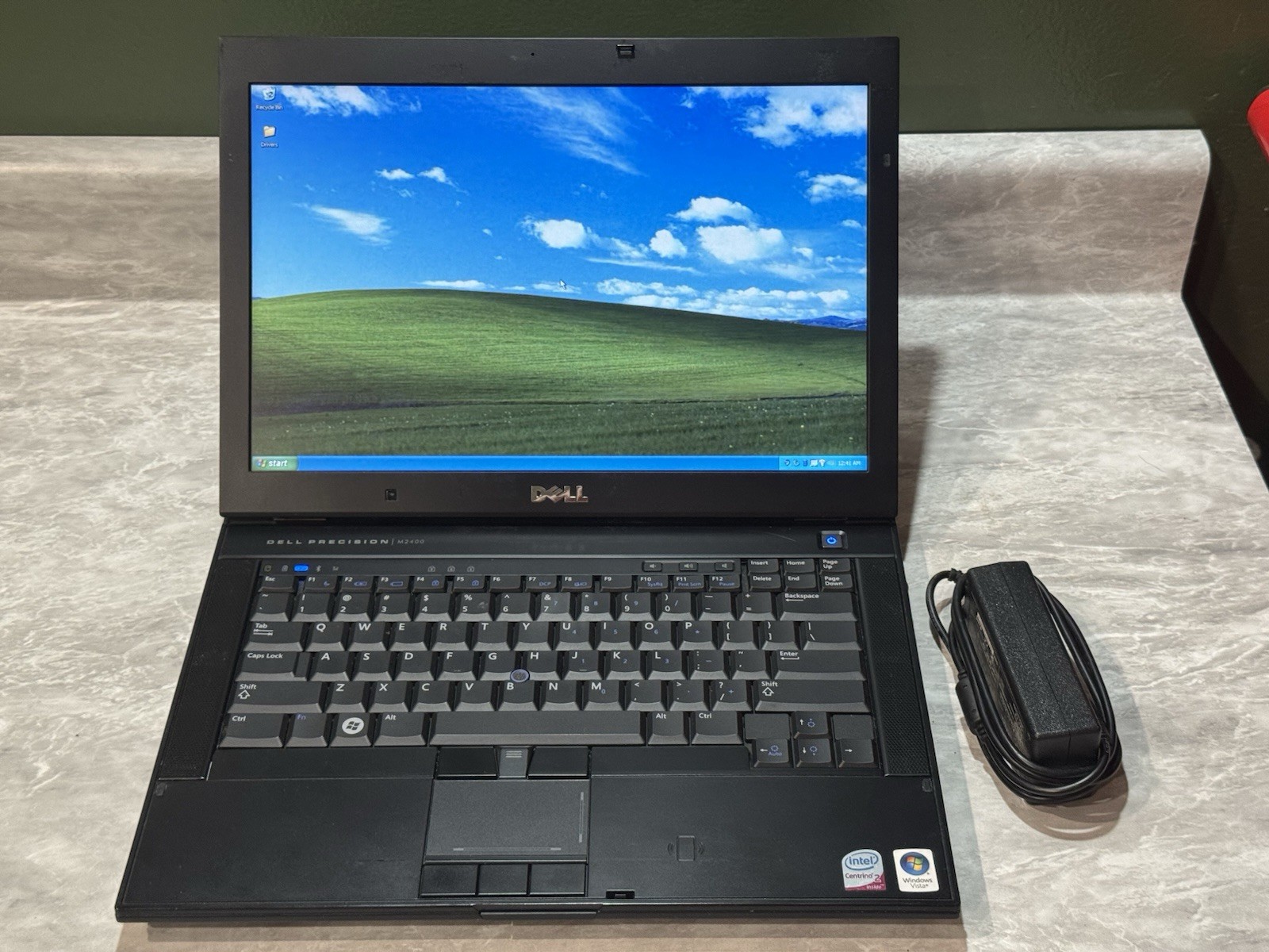 Dell Precision M2400 Retro Gaming Laptop Nvidia GPU Intel C2D 2gb RAM 250gb HDD