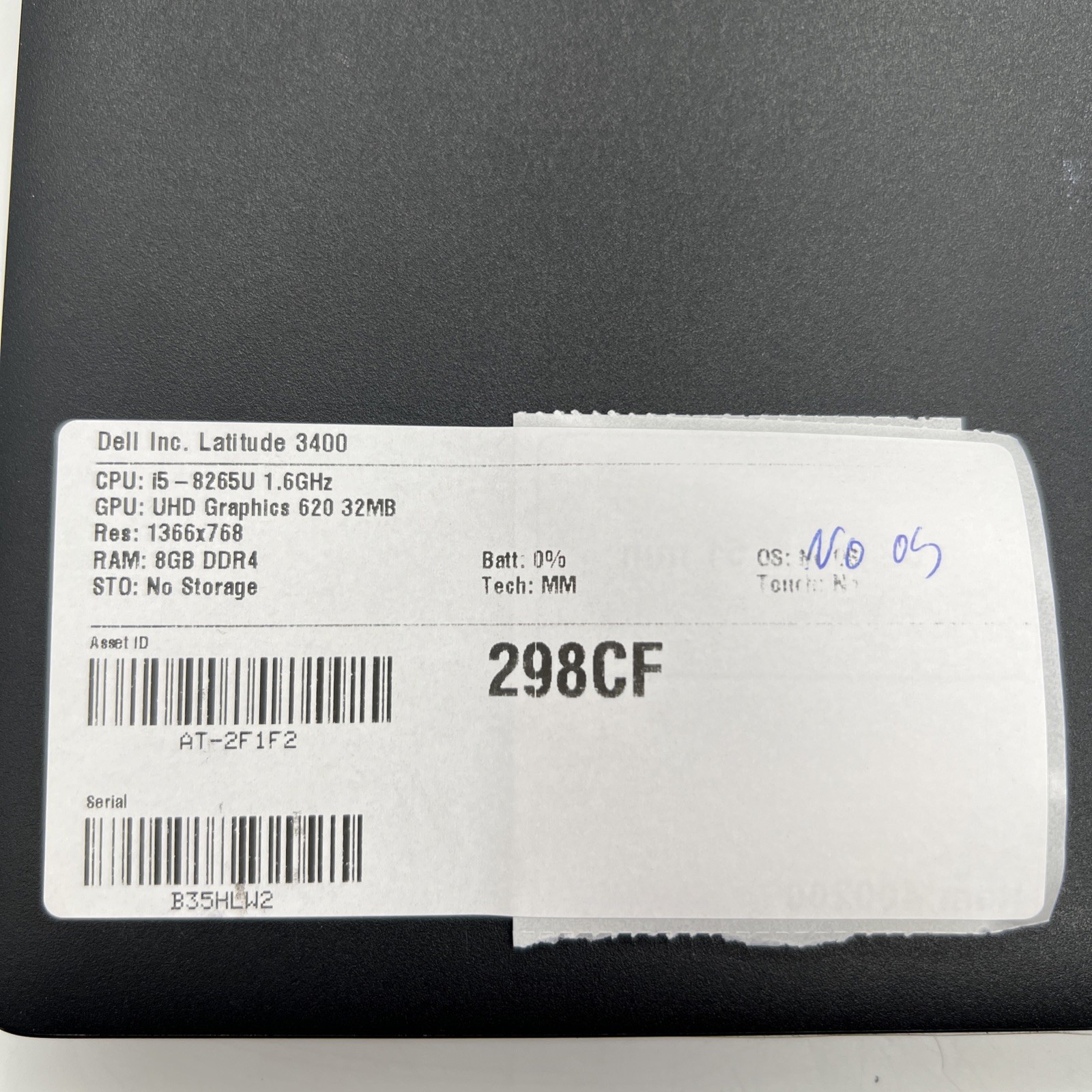 Dell Latitude 3400 Intel i5-8265U 1.6GHz 8GB RAM No Drive No OS
