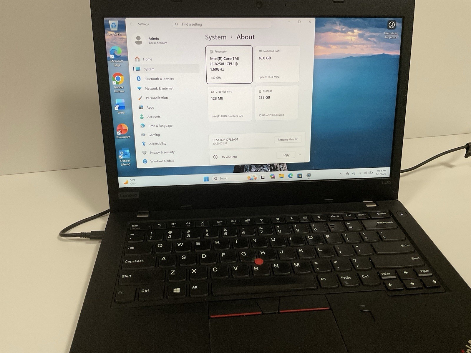 Lenovo Thinkpad L480 14″