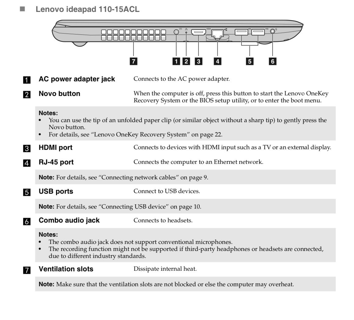 Lenovo IdeaPad 110-15ACL 15.6″ (500GB, AMD A6 Quad-Core, 2.00GHz, 4GB) Notebook