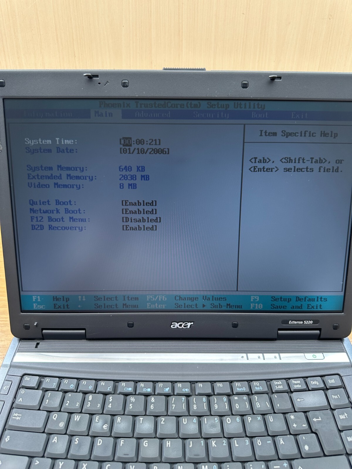 Acer Extensa 5220 @ 15.4 ” Intel Celeron 1.73GHz 80GB HDD 2GB RAM Laptop