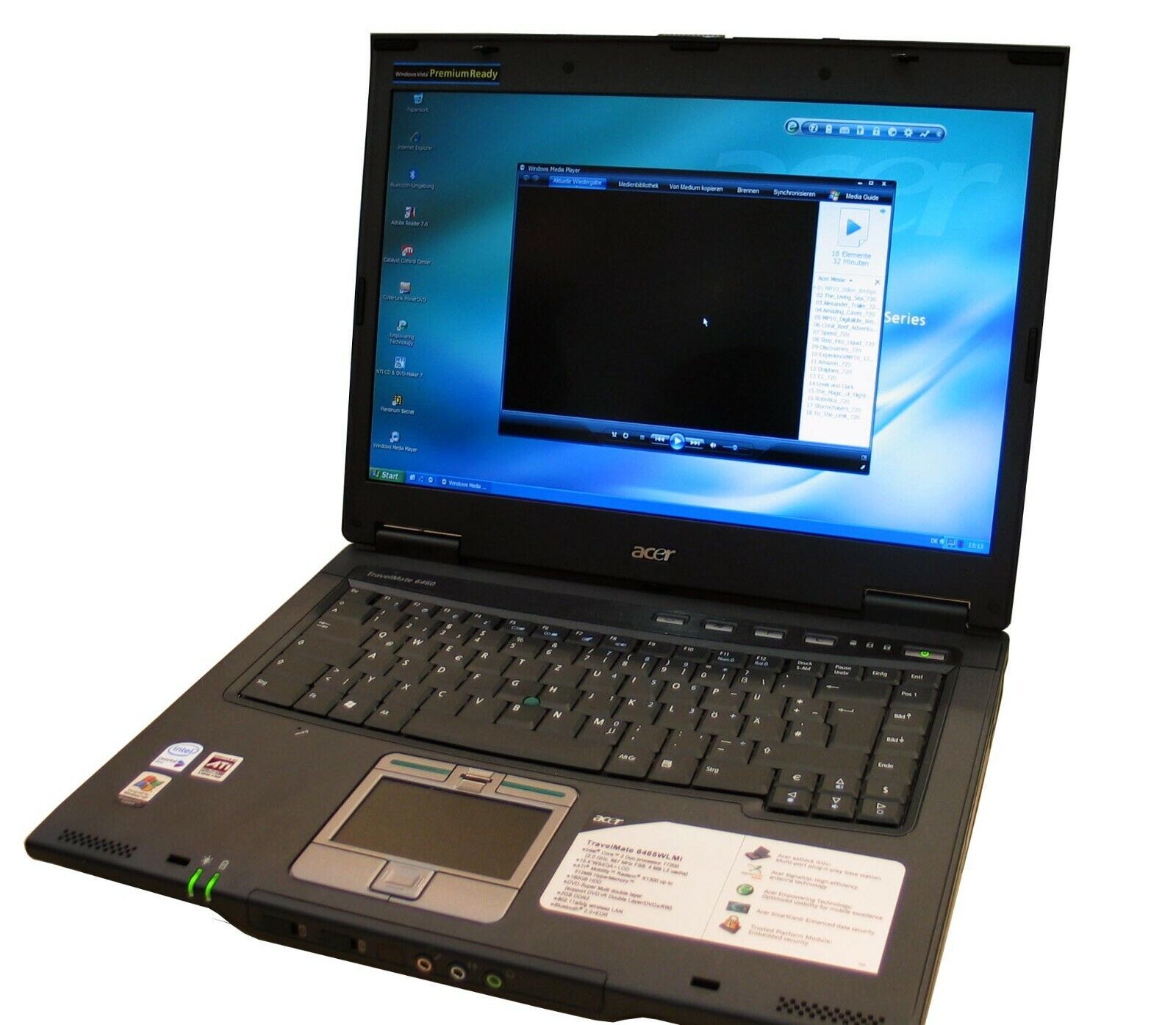 Acer TravelMate 6460 Intel C2D T5600 2GB/250GB HDD 15.4 inch 1680×1050, CAM