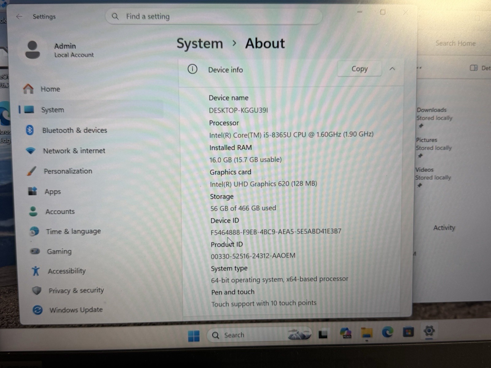 Lenovo ThinkPad T490 14” Touchscreen i5-8365U 16GB RAM 500GB NVMe SSD Win 11 Pro