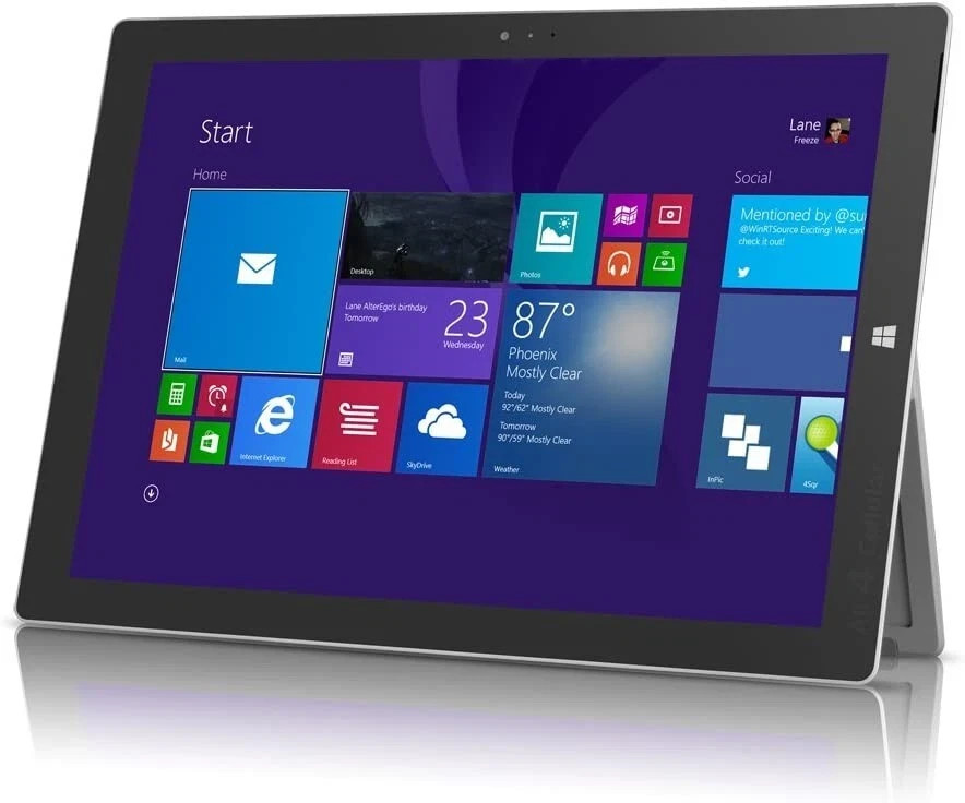 Microsoft Surface Pro 3 with detachable keyboard Intel i5 8GB Ram 256GB SSD