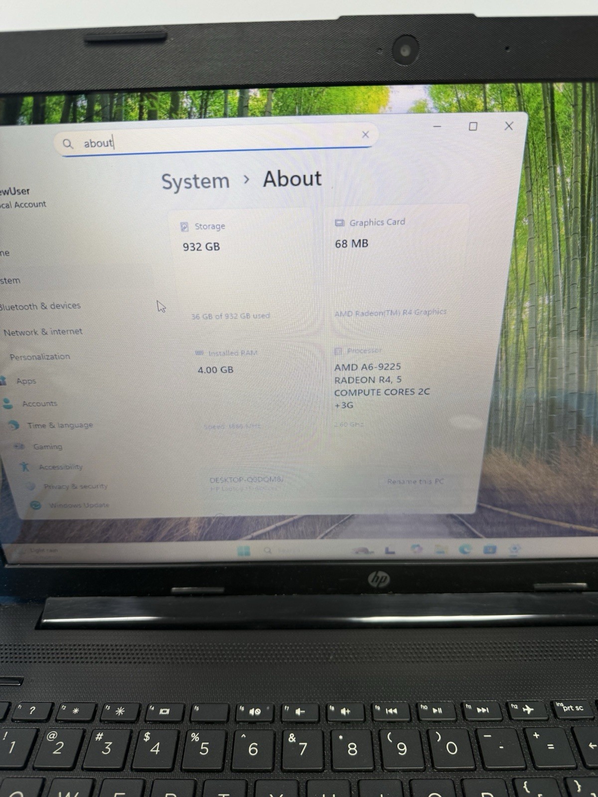HP 15-dB0011dx Laptop 15″/AMD A6-9225 /4GB RAM/1TB HD 2.60GHZ BATTERY ISSUE