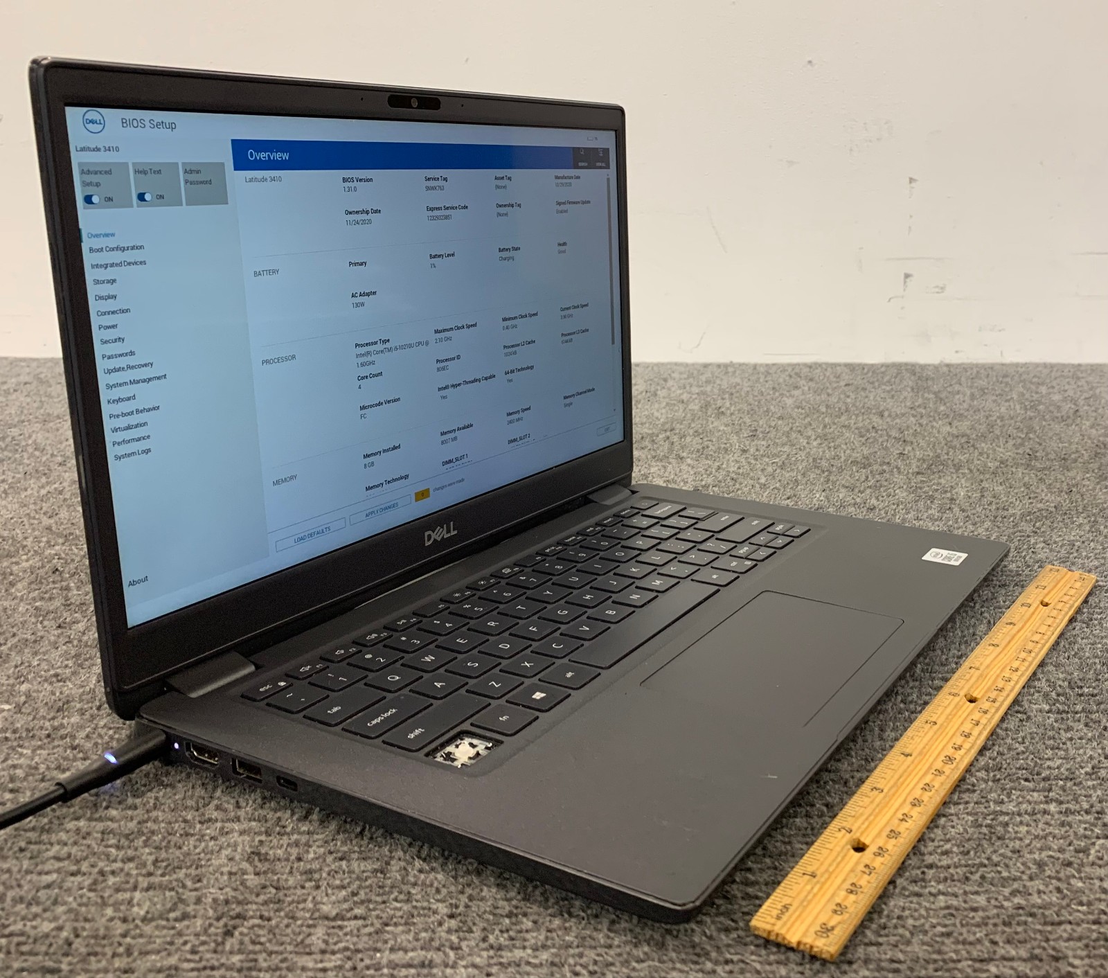 Dell Latitude 3410 14″ Touch Laptop i5-10210U, No RAM/Storage, Boots to BIOS