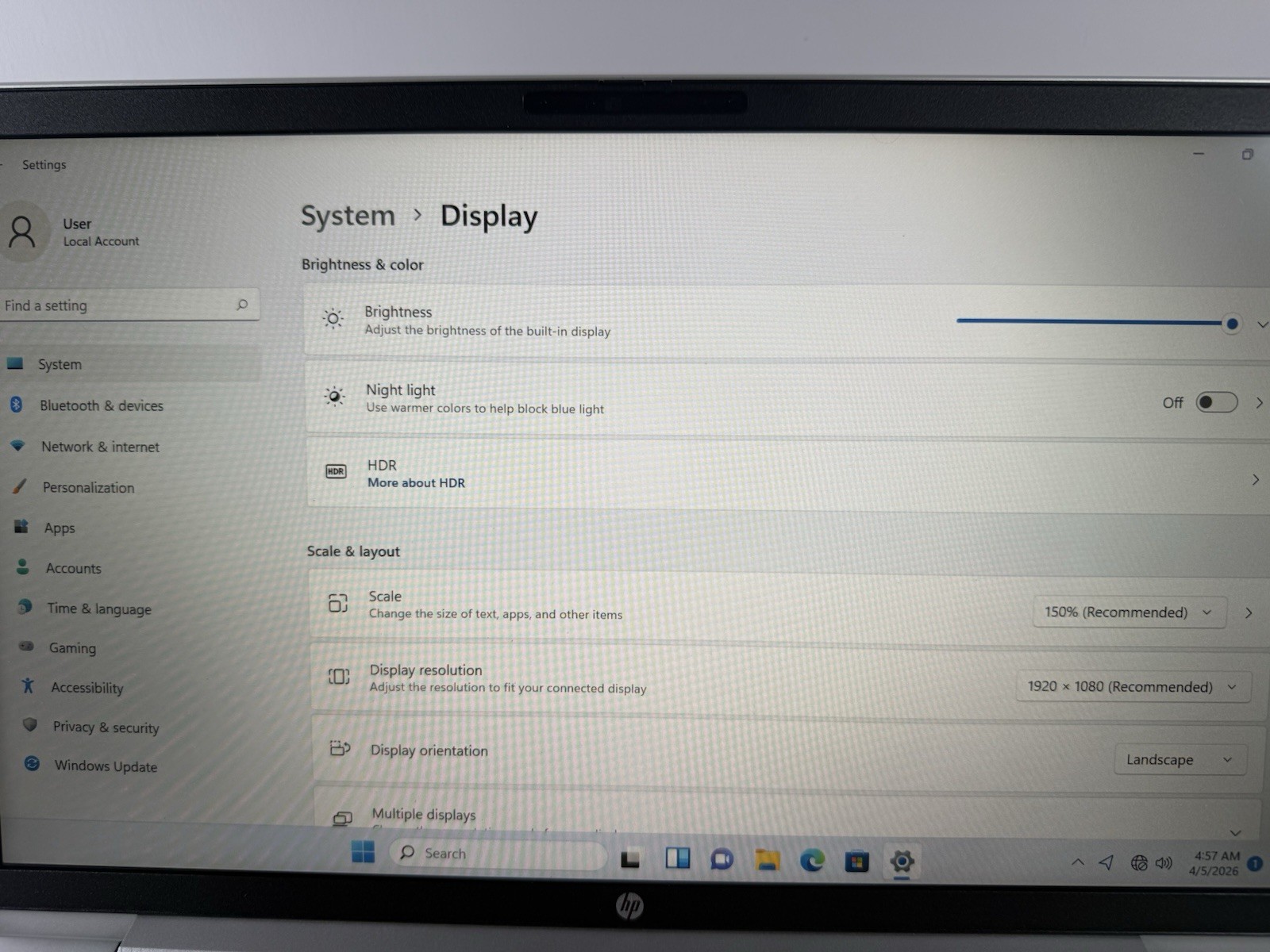 HP PROBOOK 445 G10 14″ LAPTOP + RYZEN 5 7530U + 4GB DDR4 + 256GB NVMe + WIN 11