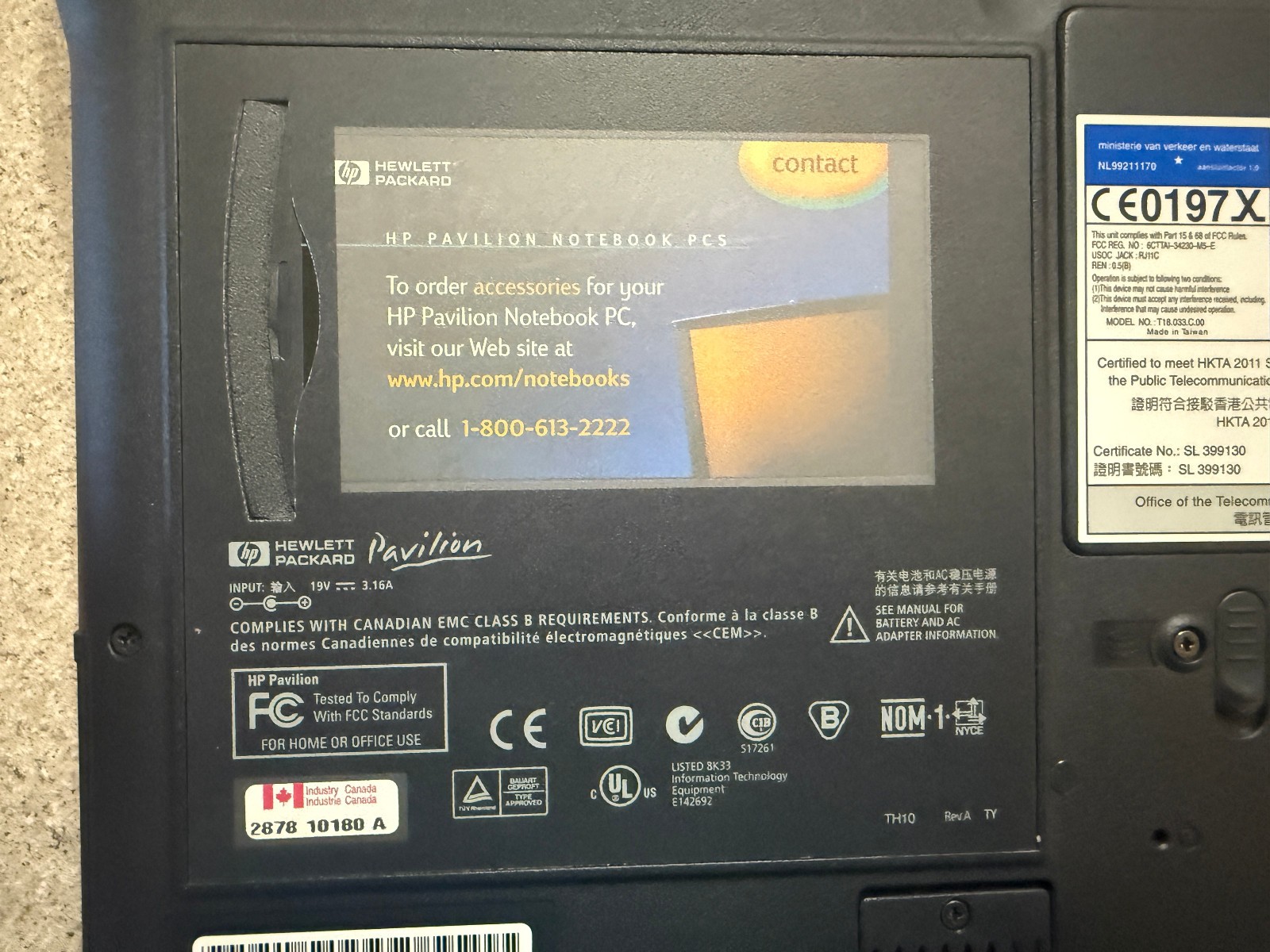 Vintage HP Pavilion N3330 Laptop Windows 98 Working Comes With Power Cord.