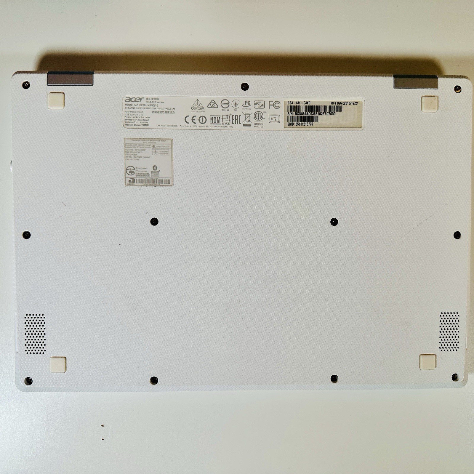 Acer Chromebook 11 CB3-131 11.6″ White Laptop – With Charger – Tested & Working