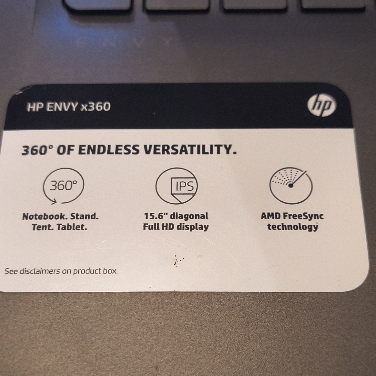 HP ENVY x360 15.6in FHD Touchscreen 2-in-1 Laptop AMD FX 7th Gen Win 10