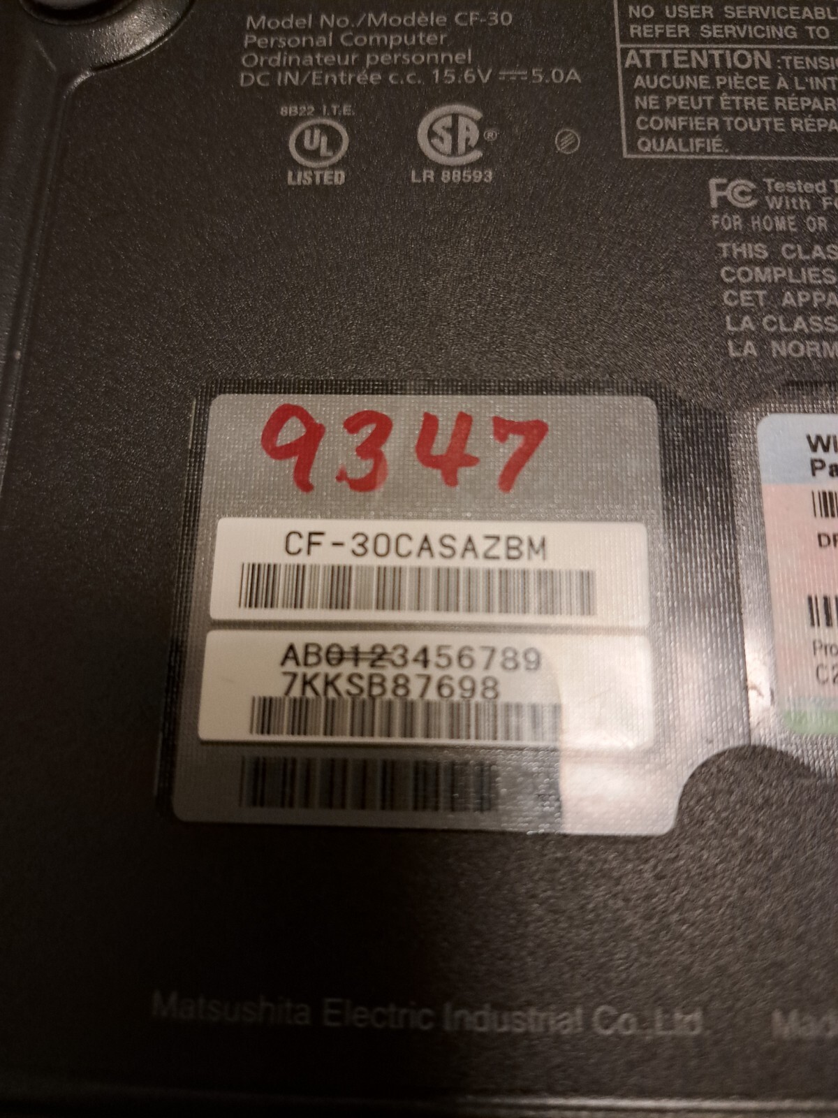 Panasonic ToughBook-CF30 NO HDD Free Ship