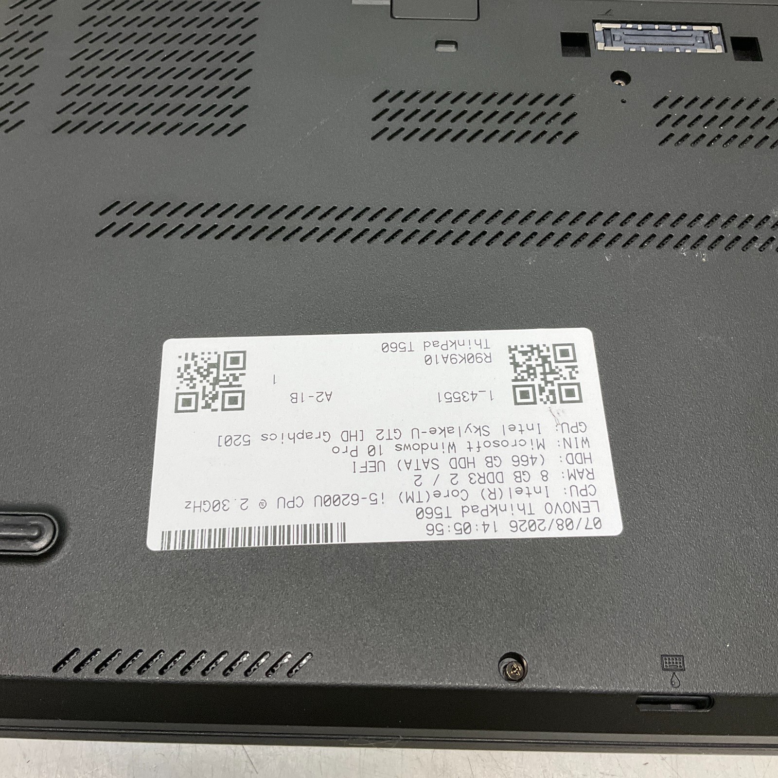 Lenovo ThinkPad T560 Laptop Intel Core i5-6200U @ 2.30 GHz 8GB 500GB HDD Win 10