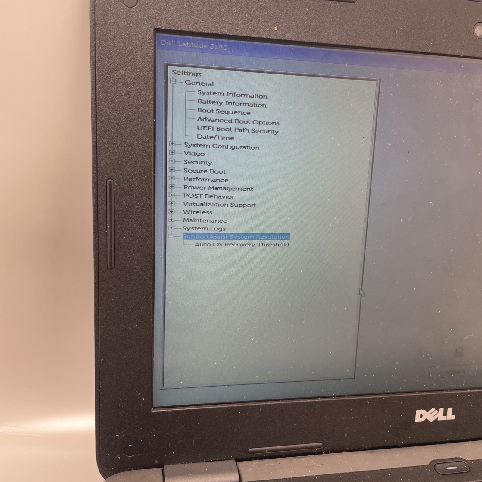 Dell Latitude 3180 Celeron USER PASWORD locked For Parts or Repair-
