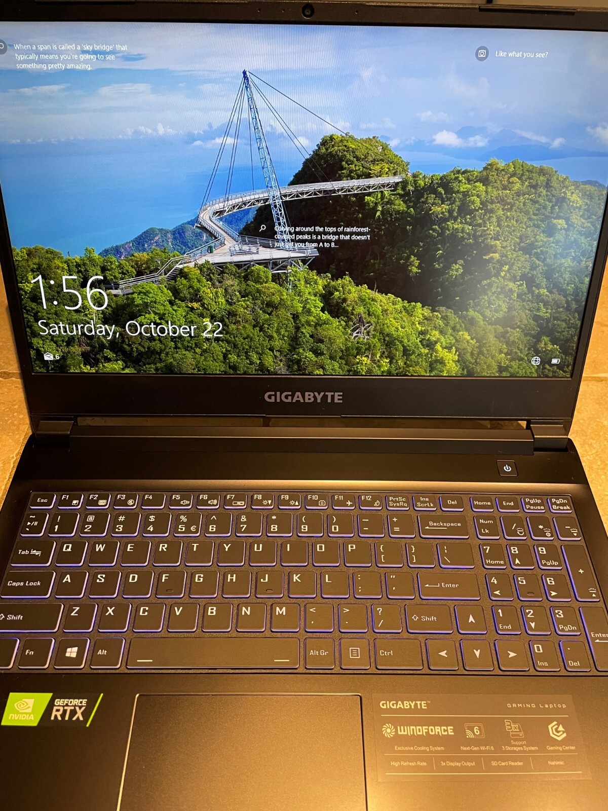 GIGABYTE 15.6″ 240Hz IPS i5-10500H RTX-3060 Gaming Laptop 16GB-RAM 512GB-NVMe
