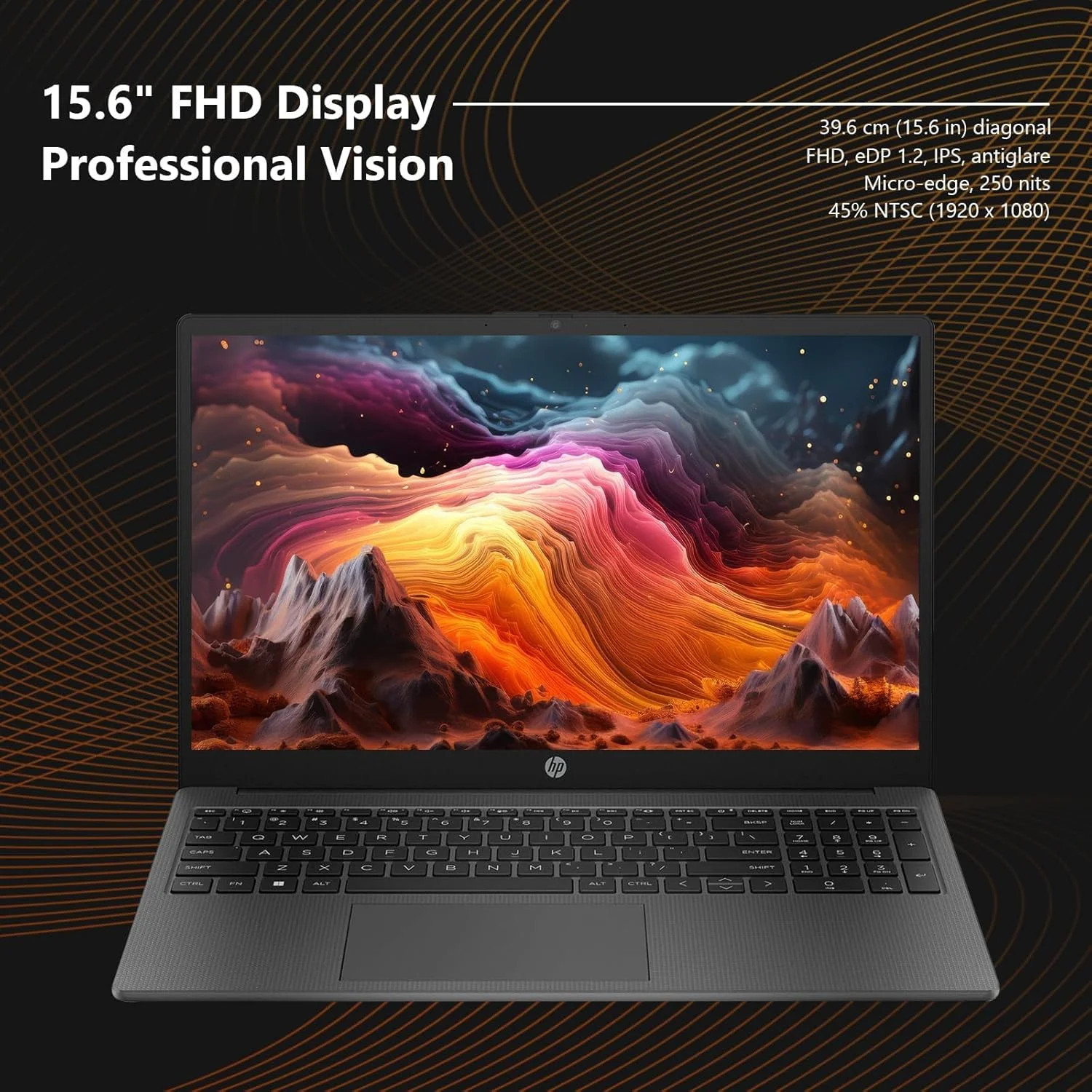 HP 255 G10 15.6″ FHD Laptop Ryzen 5 7530U 16GB RAM 512GB SSD Win11 Pro Silver