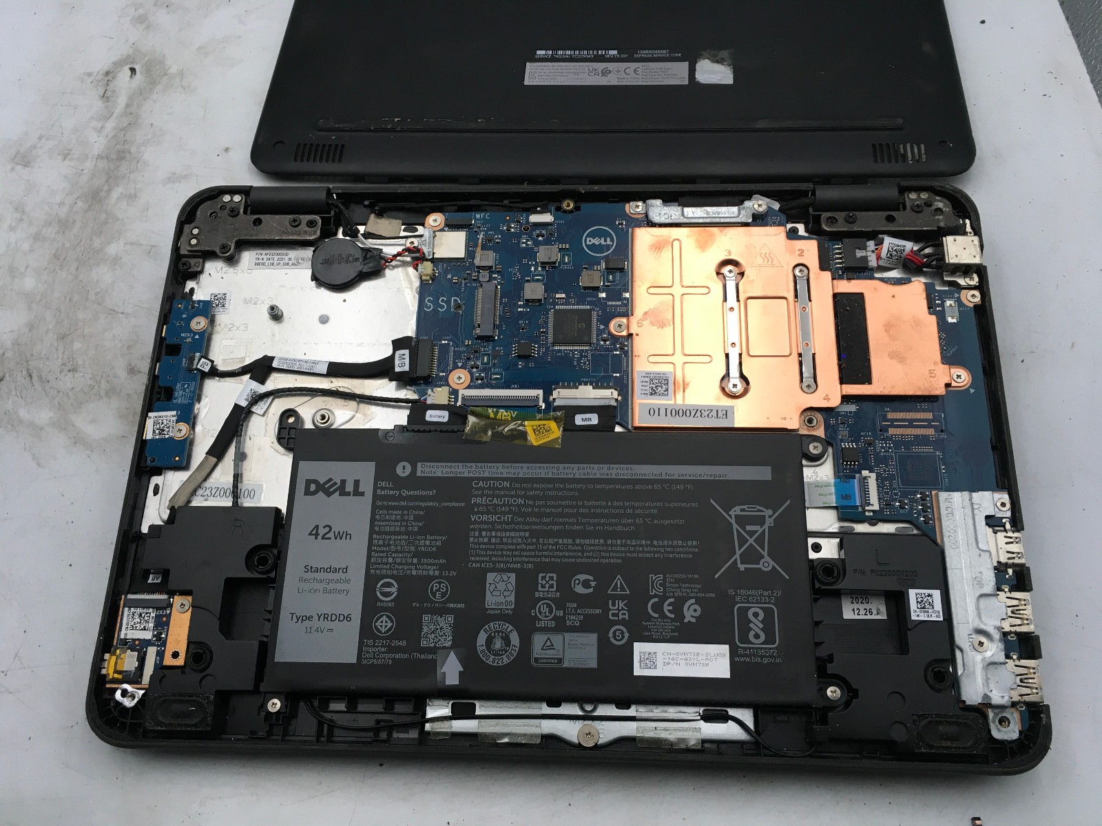 DELL LATITUDE 3190 -BOOTS TO BIOS/LOCKED BIOS- INTEL CELERON N4120 – 4GB RAM -BB