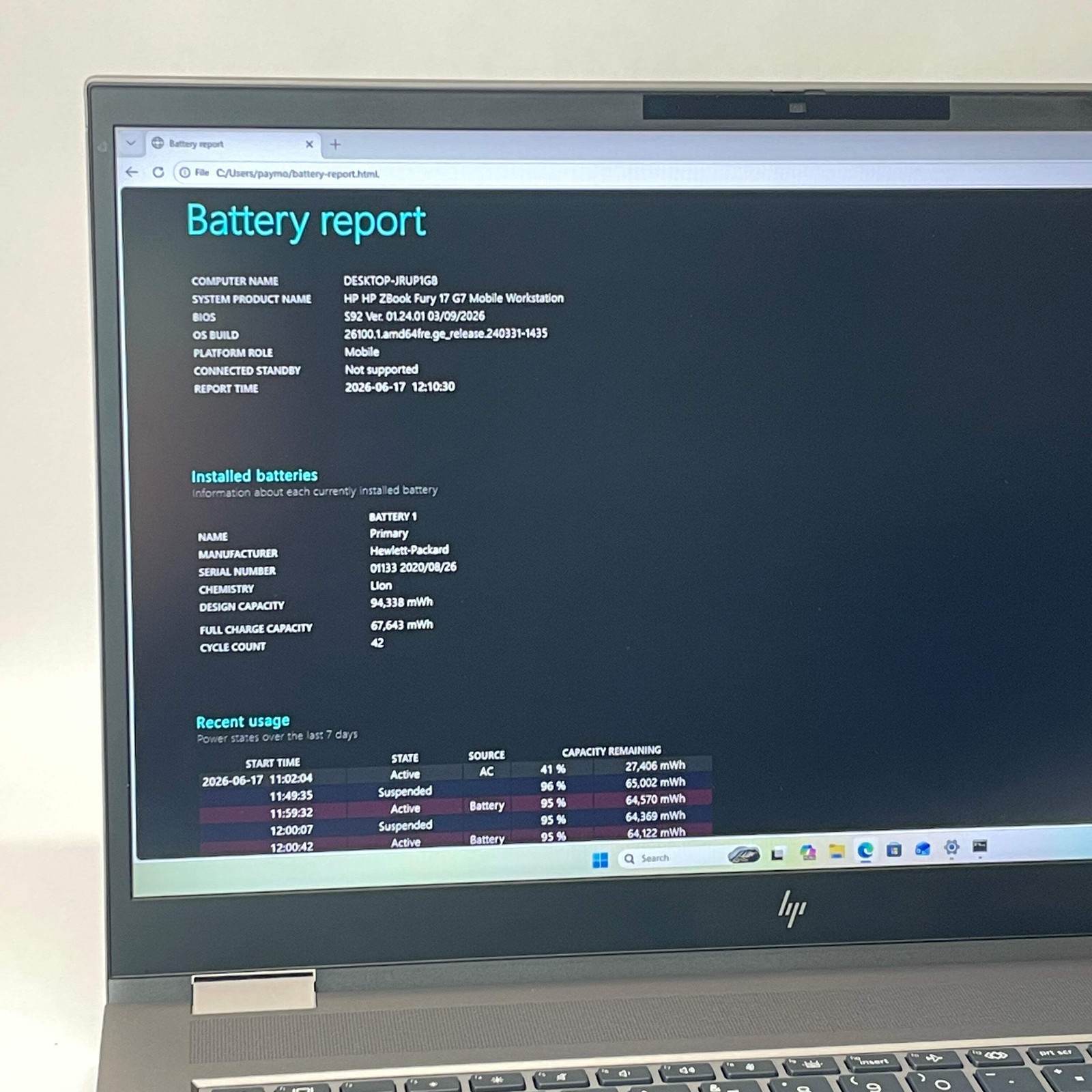 HP ZBook Fury 17 G7 i7-10850H 2.7GHz 32GB RAM 256/500GB Quadro RTX 3000