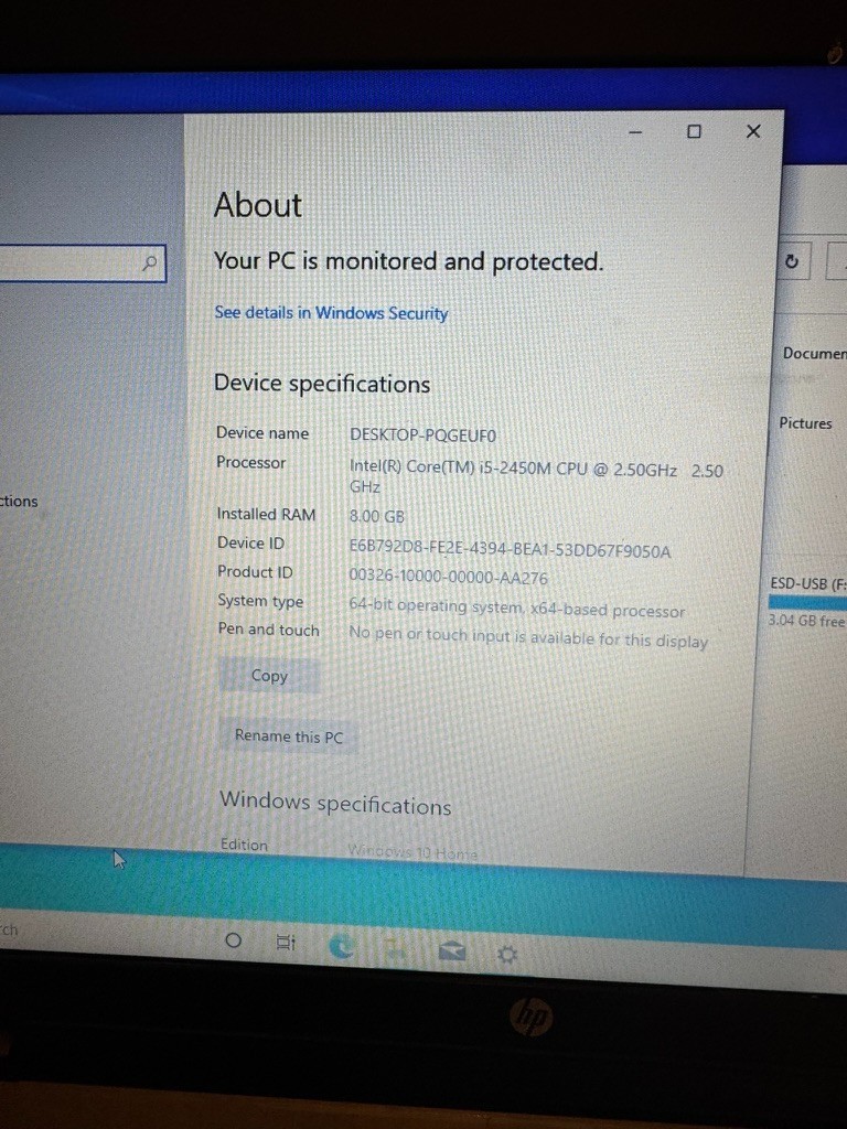 HP ProBook 6560b – i5-2450M / 4GB RAM / 180GB SSD / Windows 10