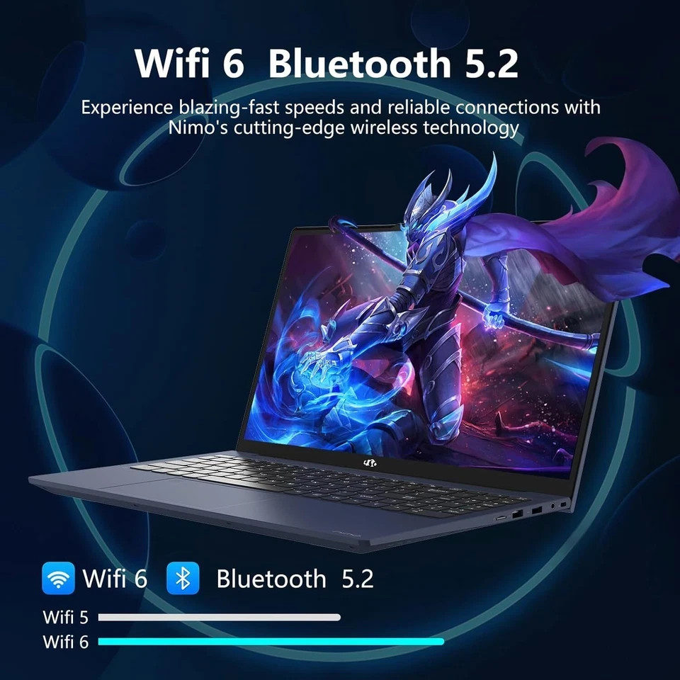 Nimo 15.6″ Intel Dale Blue 8GB 256GB Windows/Android/Linux/GoogleTV* Office*
