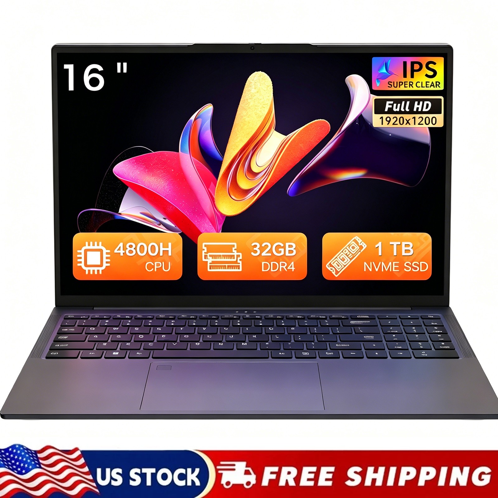 16″ Business Laptop R7 4800H ,FHD Display,32GB DDR4 RAM,1TB NVMe SSD, Win 11 Pro