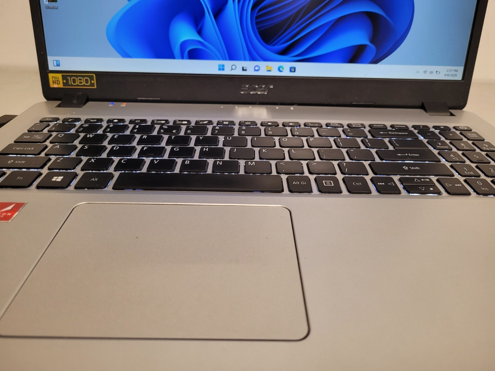 Acer Aspire A515-43 15.6″ Ryzen 3 3200u 2.6ghz 8gb ram 256gb ssd w11p 3113E53400