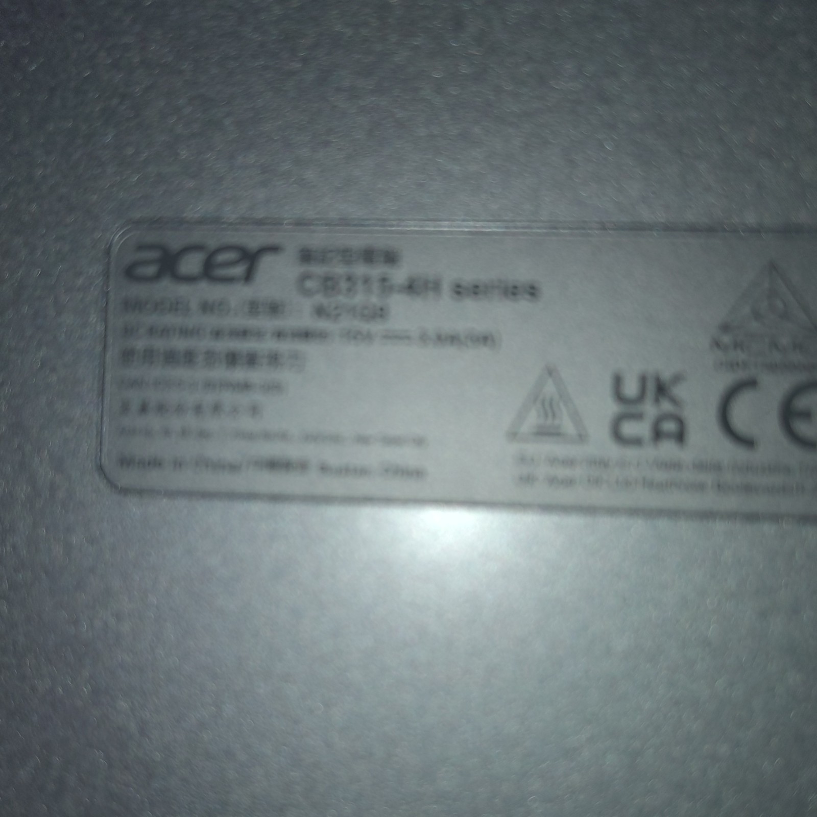 Acer Chromebook CB315-4H 15.6″ Intel Celeron Chrome OS Silver Wi-Fi Webcam