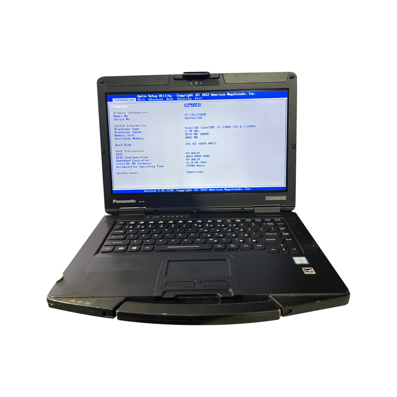 Panasonic Toughbook CF-54 MK3 i5-7300U 8GB RAM 256GB SSD 4G LTE touchscreen