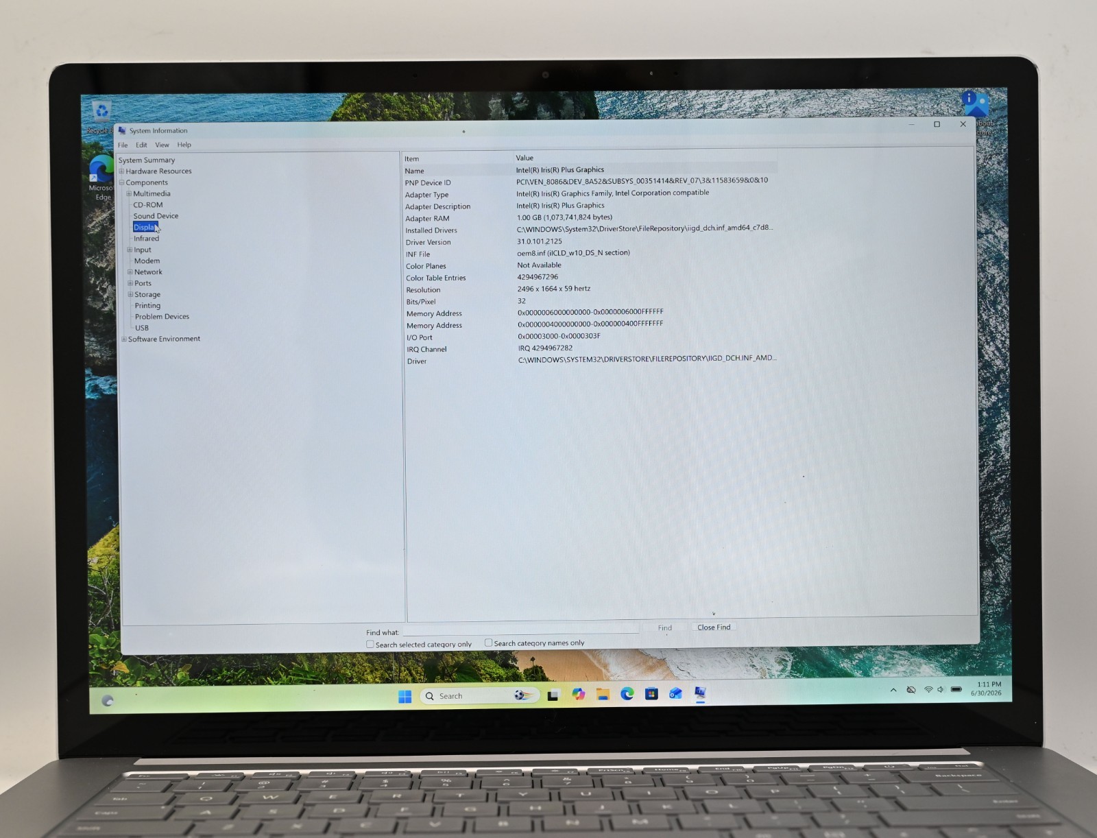 Microsoft Surface Laptop 3 i5-1035G7 1.2GHz 8GB RAM 128GB SSD Windows 11 Pro