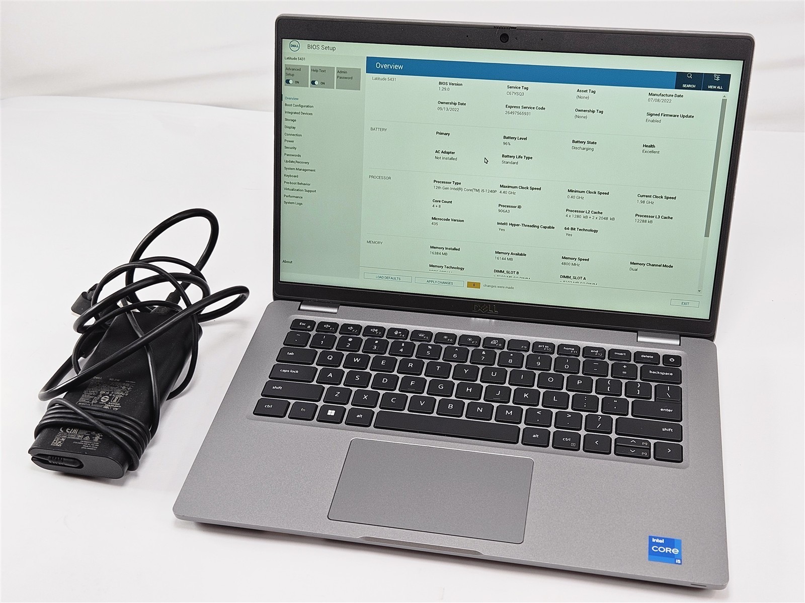 Dell Latitude 5431 Core i5-1240P 16GB RAM 512 GB SSD win 11 pro