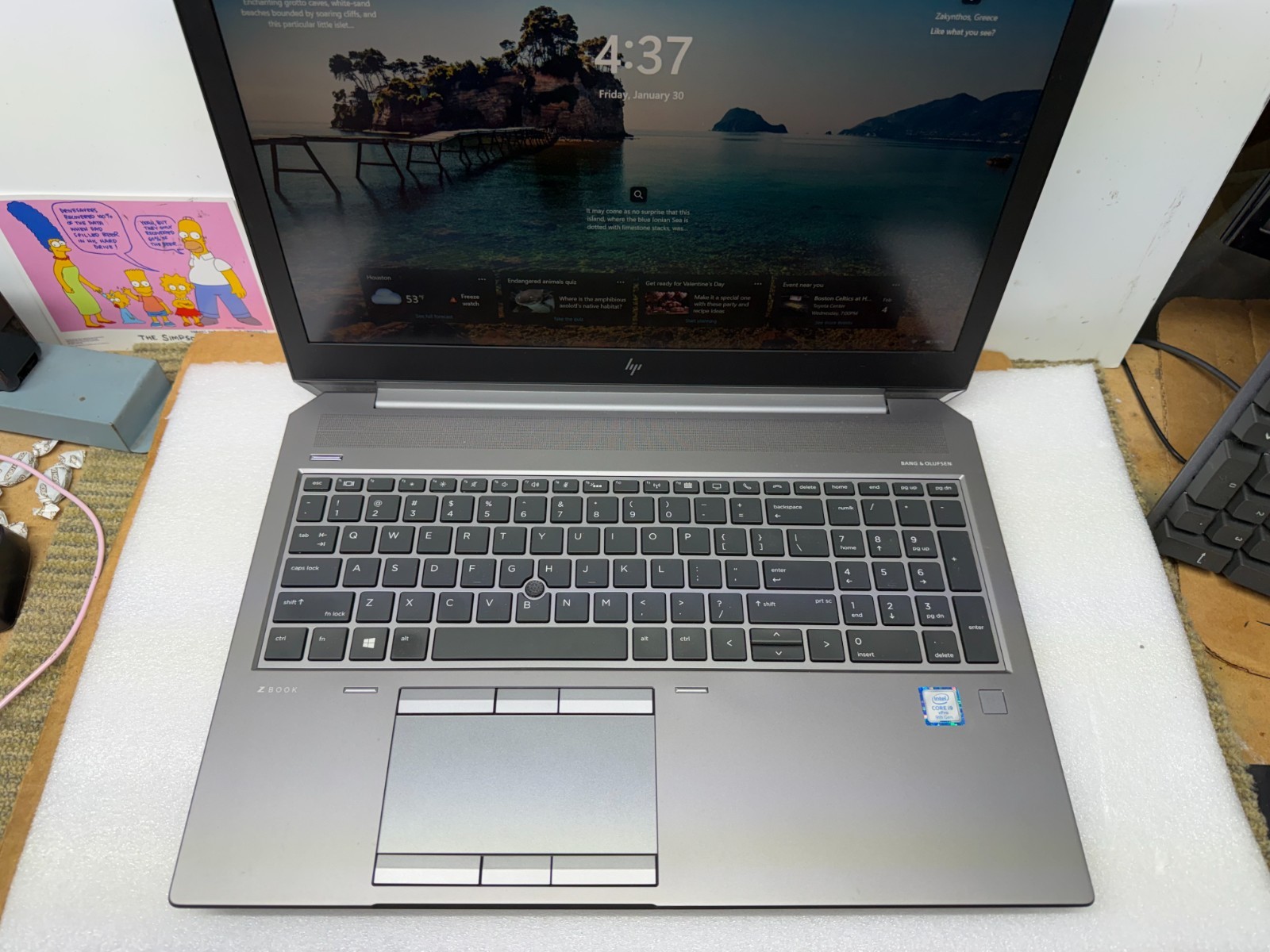 HP ZBook 15 G6 Gray i9-9880H 2.30GHz 16GB 512B SSD NVIDIA Quadro T2000