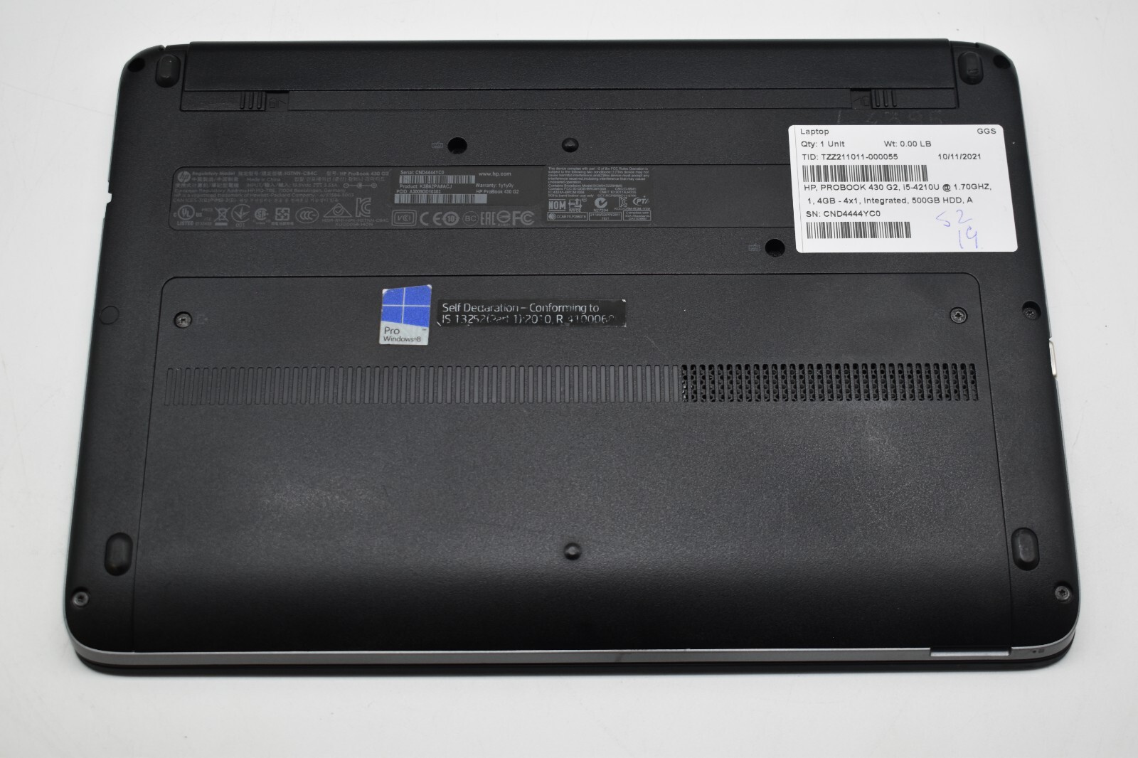 13.3″ HP PROBOOK 430 G2 Laptop i3-4005U @ 1.70GHz 4GB RAM 128GB SSD WIN10 Nice!