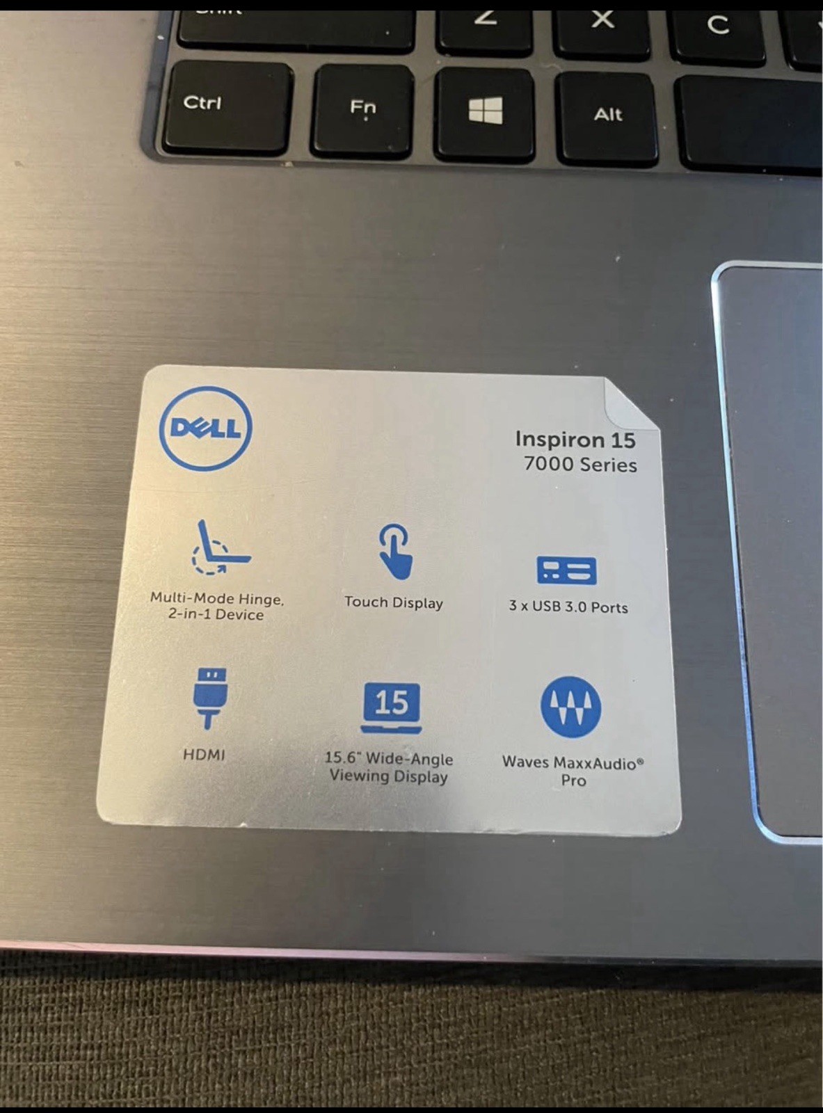PARTS Dell Inspiron 15 7000 No SSD 8GB RAM Battery Power Adapter