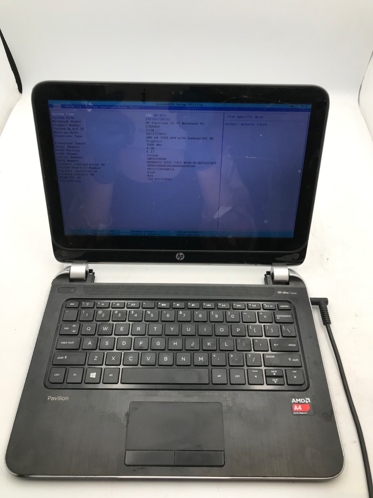 HP Pavilion TS 11″ Laptop AMD A4 Radeon HD -CRACKED DISPLAY -MZ