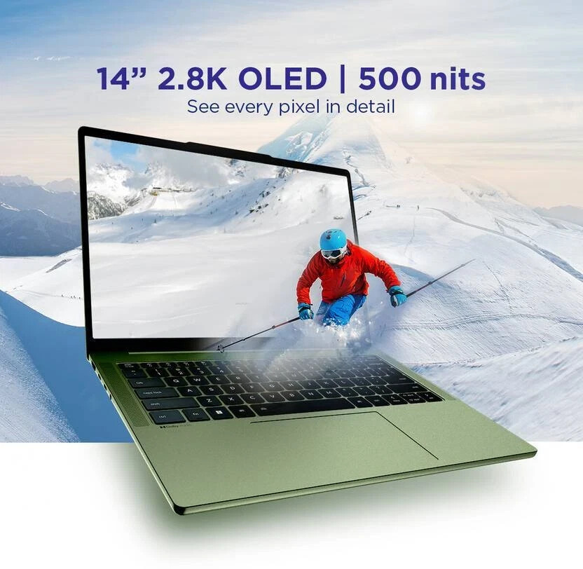 MOTOROLA Motobook 60 Green (16 GB/512 GB SSD/14 Inch ) “NO TARIFFS IN USA”
