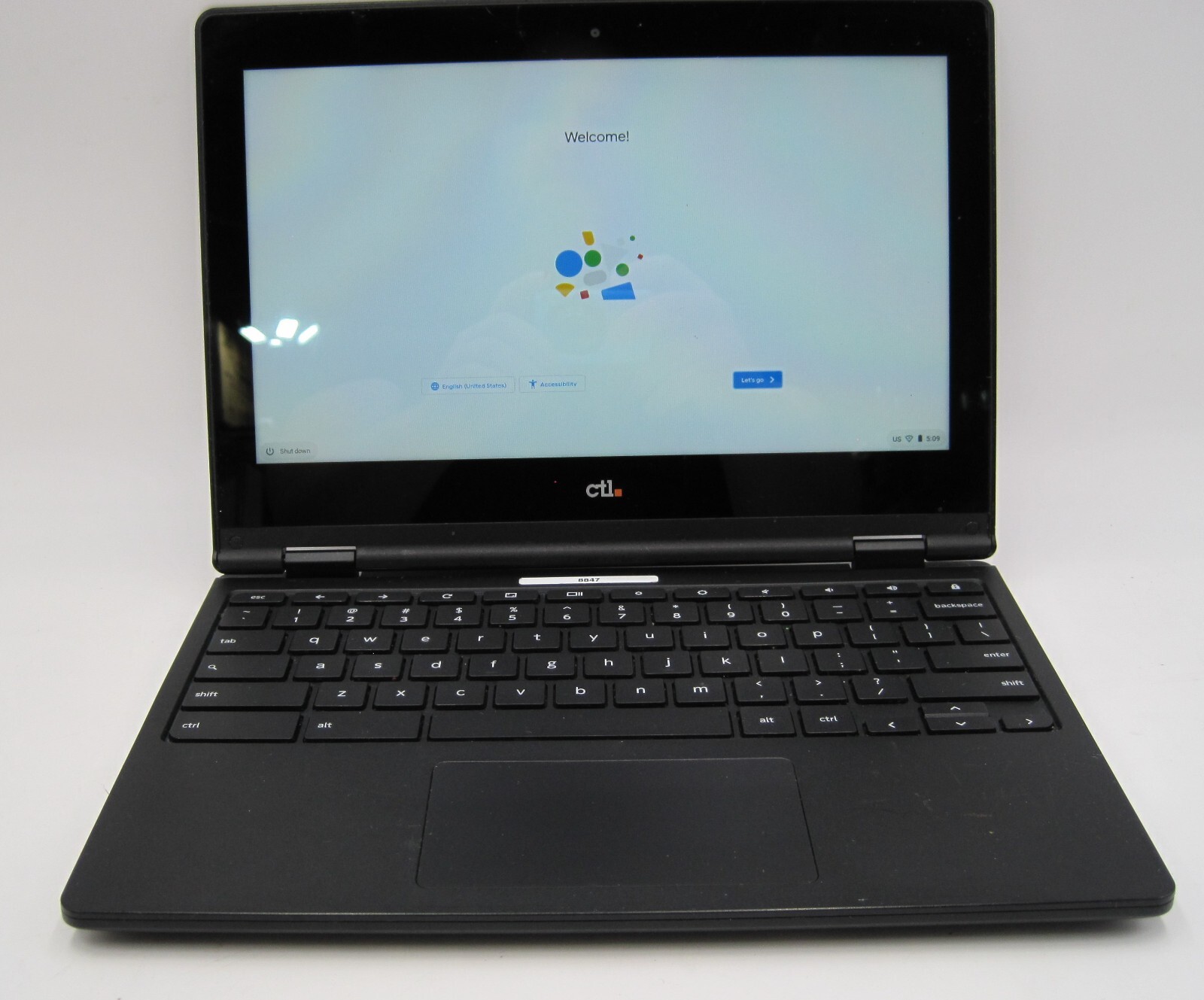 CTL J5 Chromebook/Tablet 11.6″ Touchscreen 4GB RAM 16GB HDD W/CRACKED SCREEN