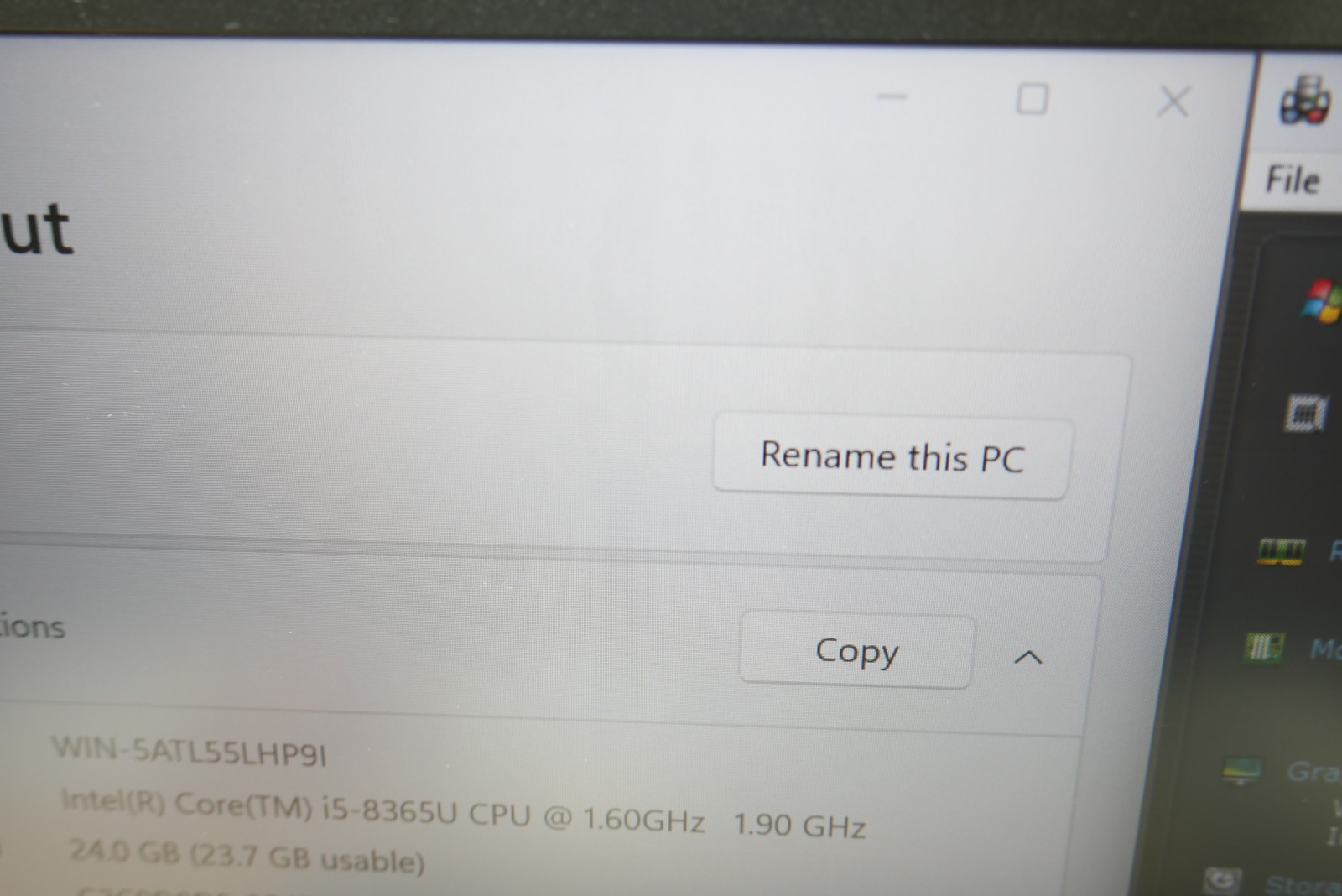 LENOVO ThinkPad T490 Intel Core i5-8365U 1.60GHz 24 GB 256GB SSD 14″ Win11Pro 9J