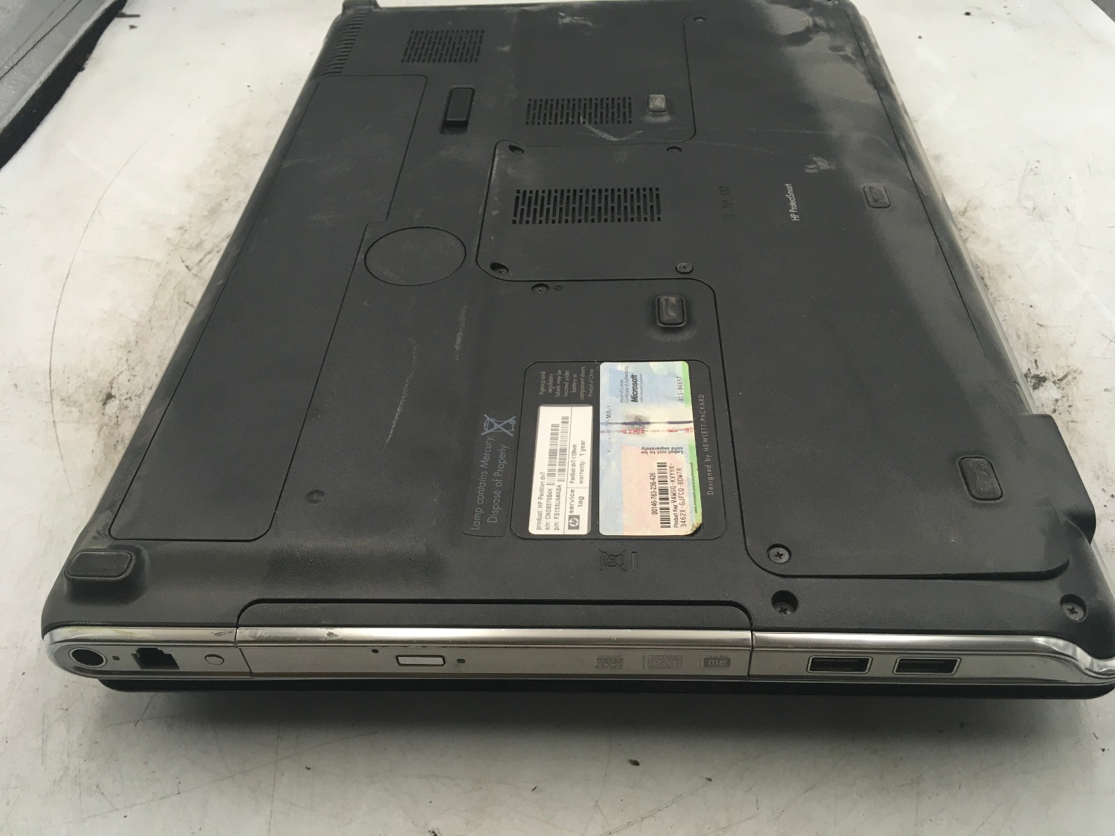 HP PAVILION DV7 1129WM – BOOTS TO BIOS/BIOS LOCK – AMD TURION X2 – 4GB RAM – BB