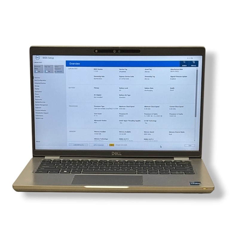 DELL LATITUDE 5431 FHD i7-1270P 16GB No HDD/OS MX550 (Bios Locked) Laptop