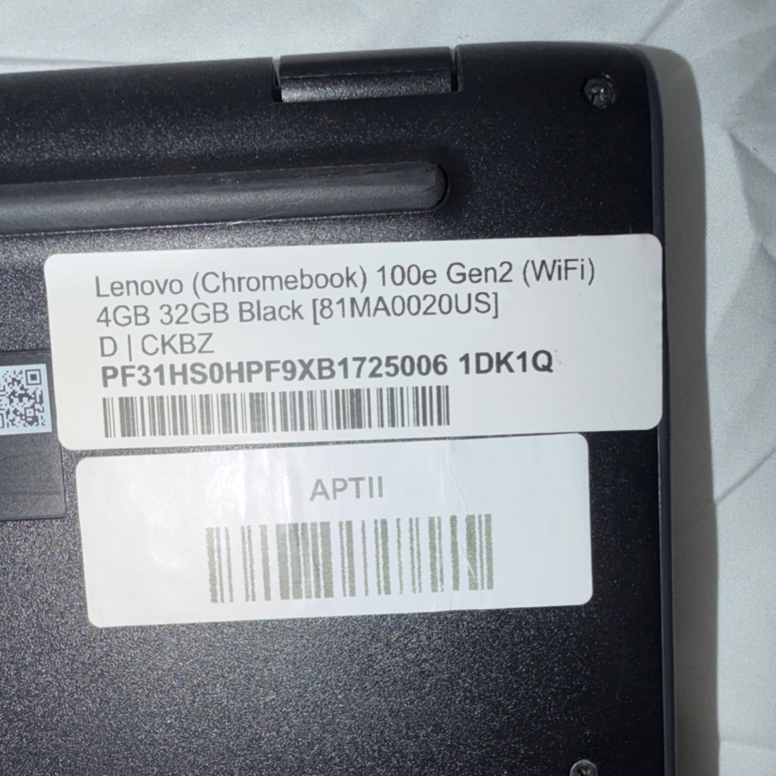 Lenovo 11.6″ Chromebook Laptop 100e Gen2 Intel Celeron 4GB 32GB Chrome OS Black