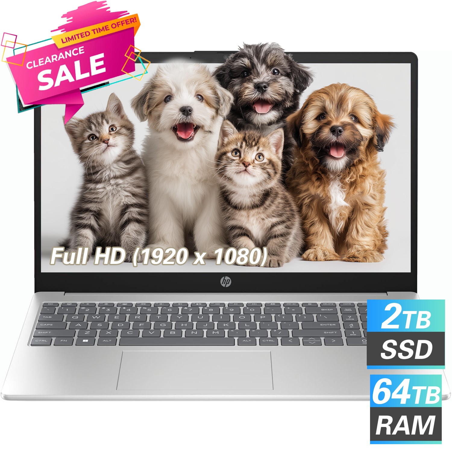 HP Laptop 15.6″ FHD Touchscreen 4.5 GHz AMD Ryzen 7 7730U UpTo 64GB RAM 4TB SSD