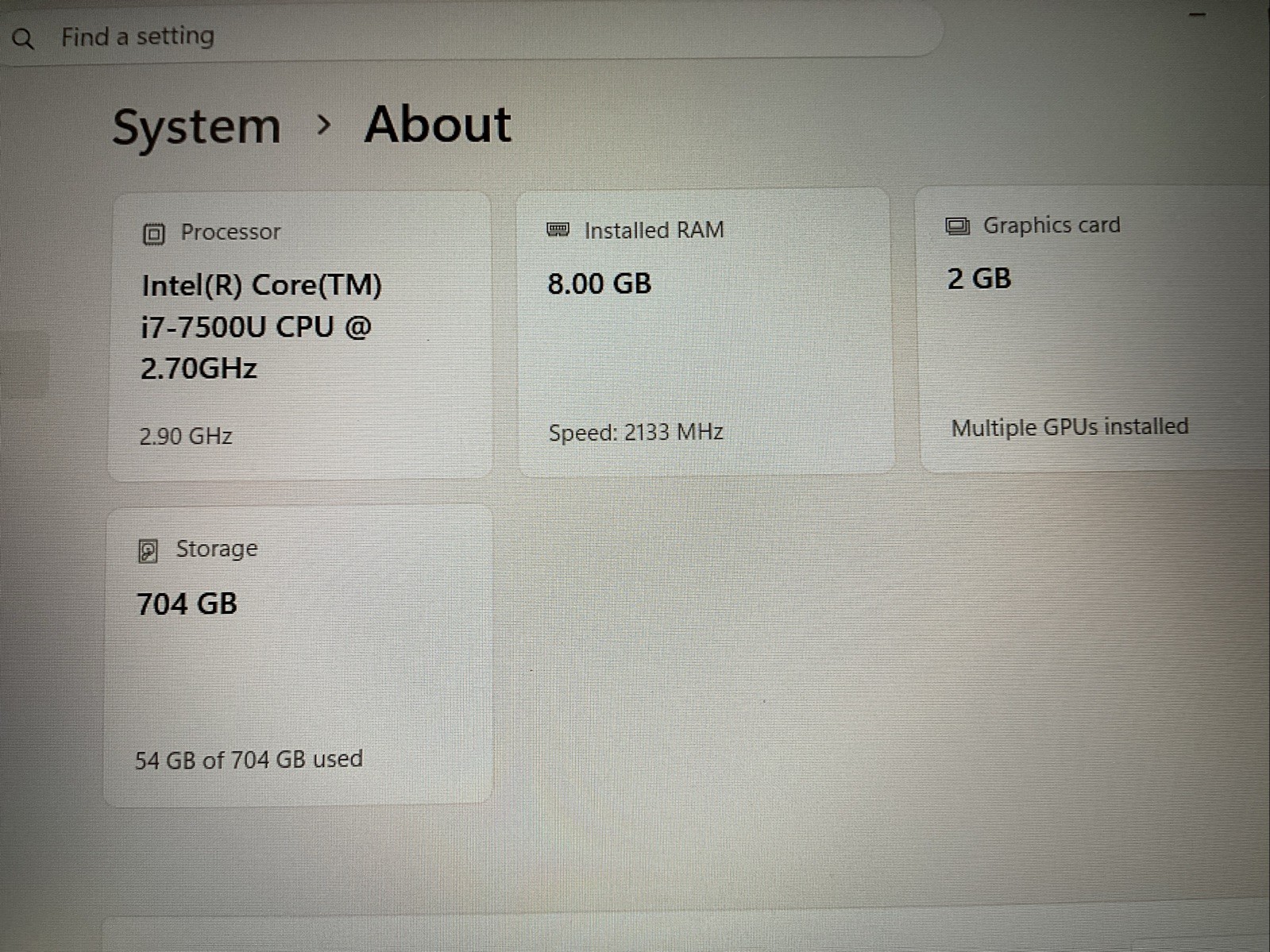 Lenovo ThinkPad E570 CPU i7, 8GB RAM, SSD 256GB, HDD 500GB, 950M 2GB, Win 11 Pro