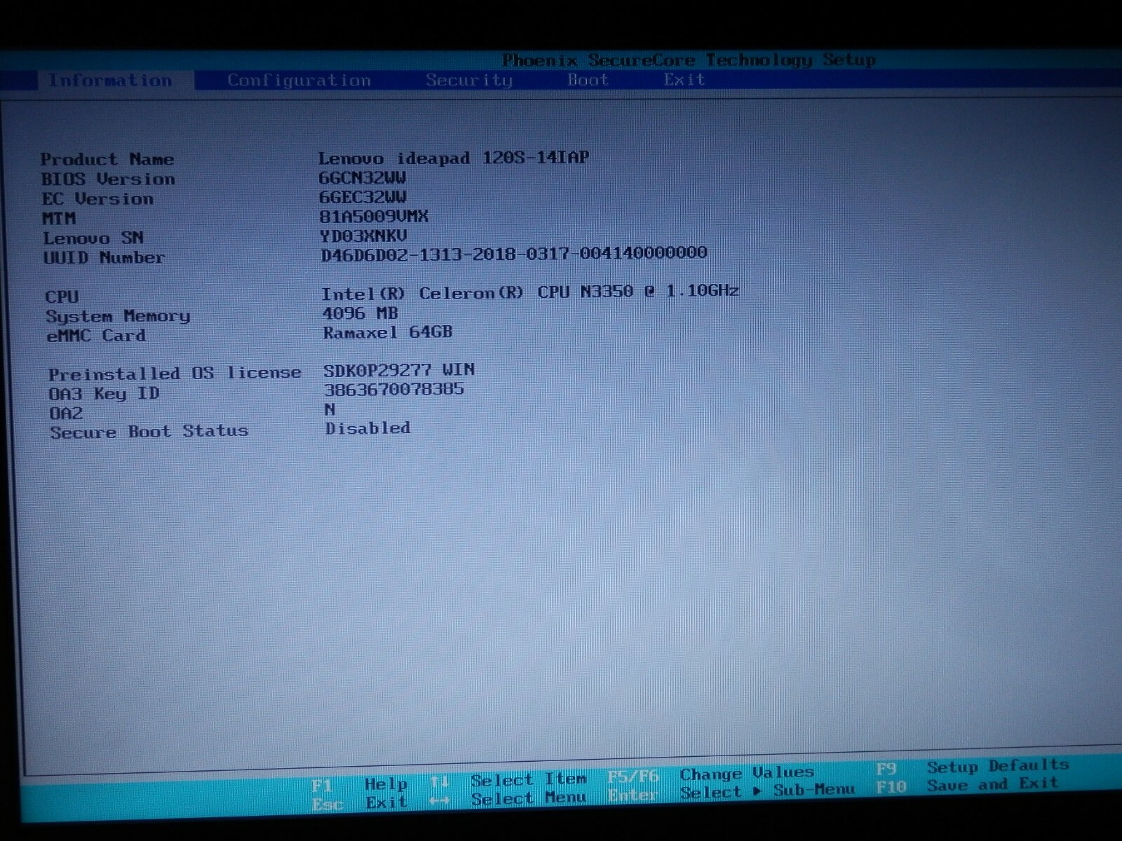 Lenovo IdeaPad 120S-14IAP, Intel Celeron N3350, 4GB Ram, 64GB eMMC, 14″ inch HD
