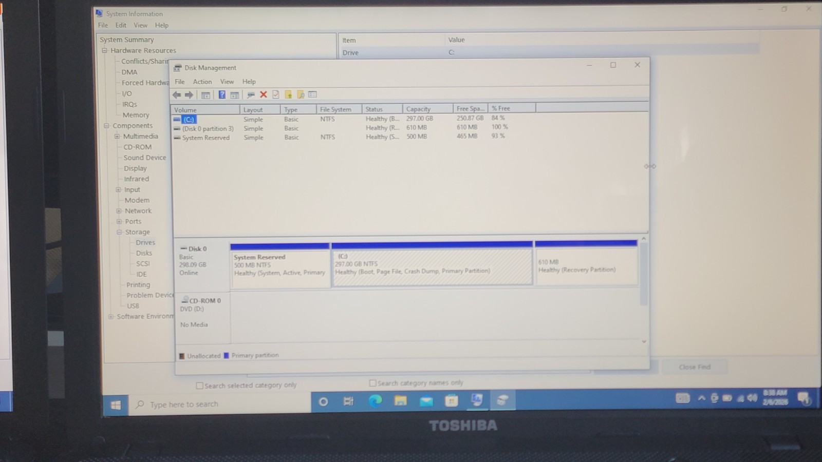 2x Toshiba Satellite C855D Laptop AMD E2-1800 1.7 GHz 8GB RAM 500/300 GB Win 10