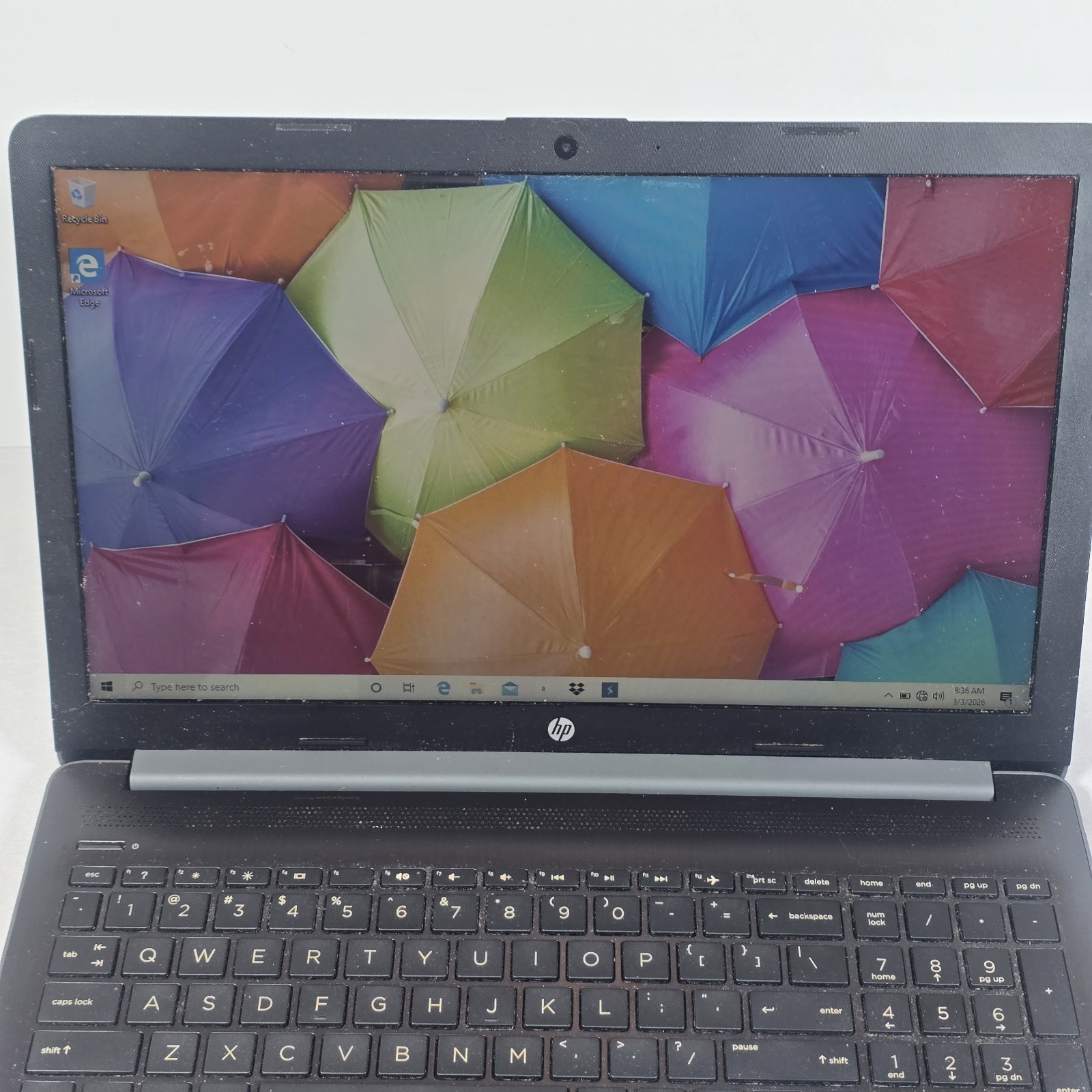 HP LAPTOP 15-DB0XXX AMD E2-9000E RADEON R2 1.50 GHz 4GB RAM READ