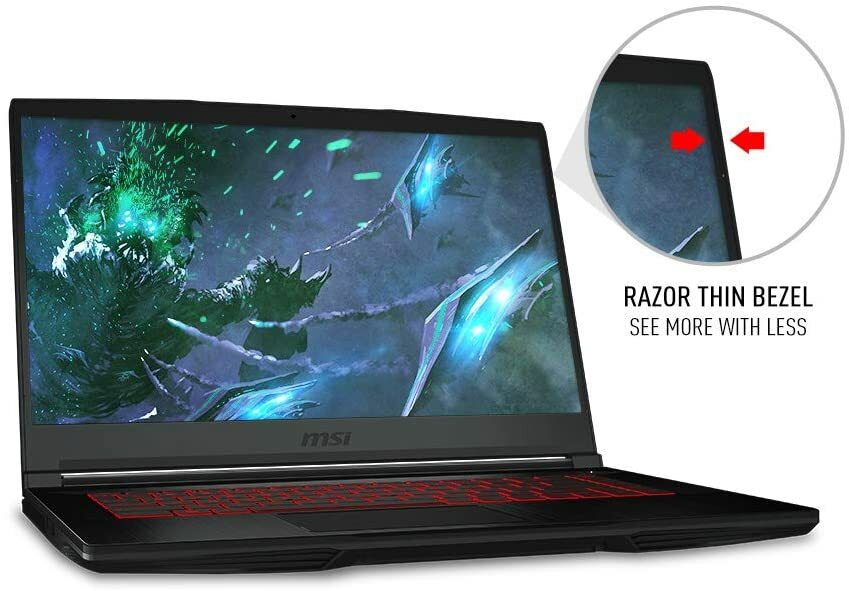 MSI GF63 Thin 9SC-068 15.6″ Gaming Laptop, Thin Bezel, Intel Core I5-9300H, NEW