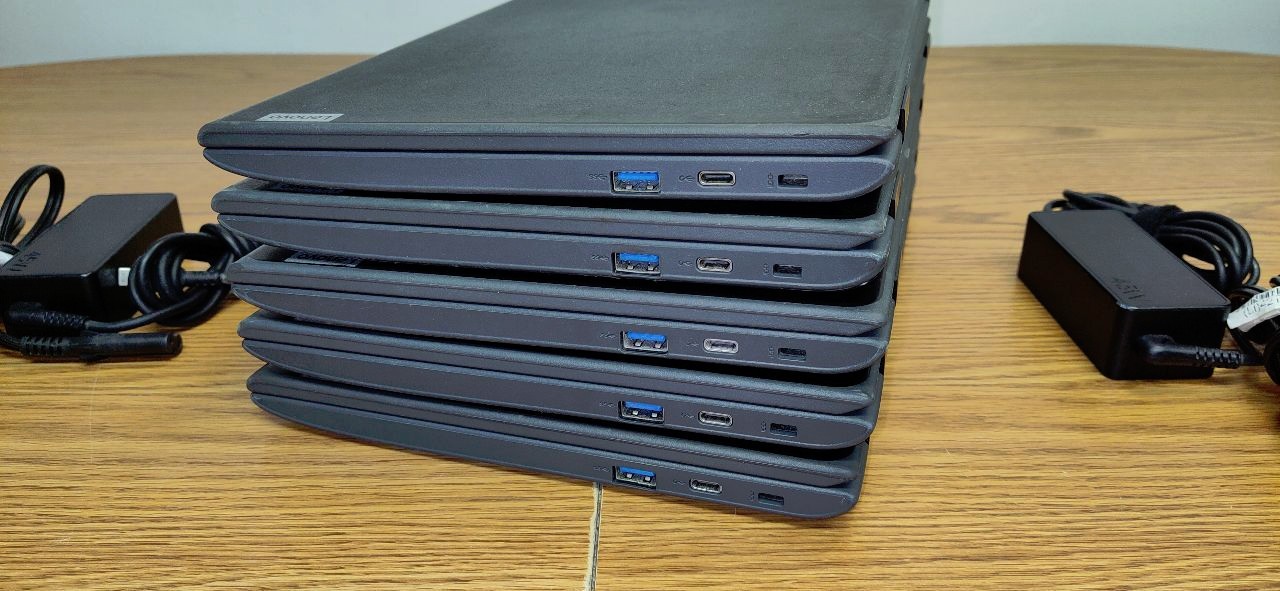 LOT OF 5 UNLOCKED Lenovo 100e Chromebook LAPTOPS WEBCAM/BLUETOOTH/WiFi 1.60GHz