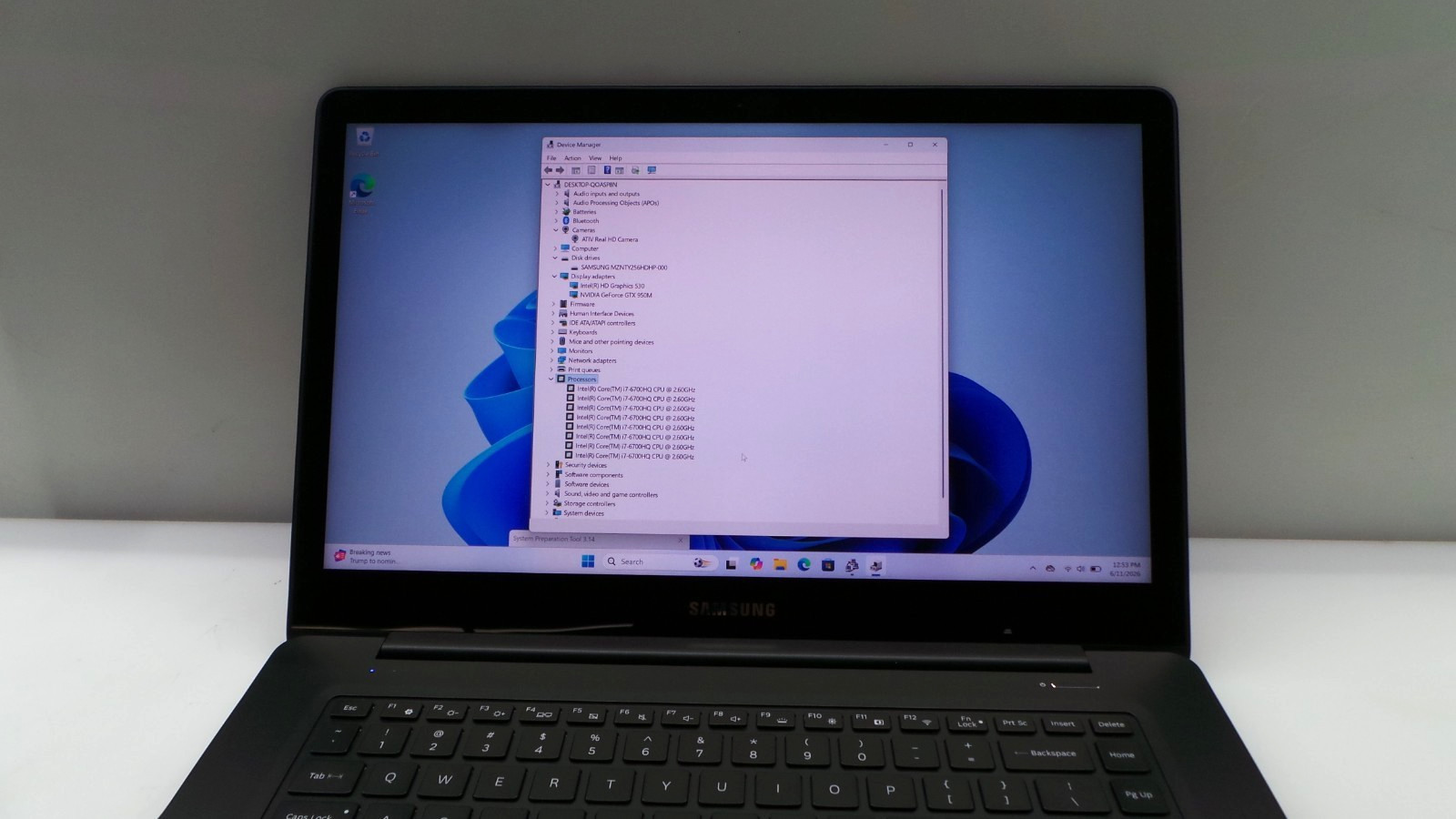 Samsung Notebook NP940Z5L | 15.6″ | i7-6700HQ | 8GB 256GB SSD | Touchscreen